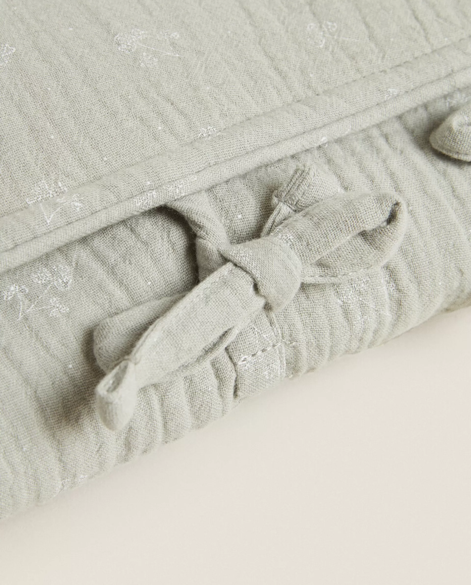 ZARA Home Clover Cotton Muslin Changing Mat Oyster White Fashion