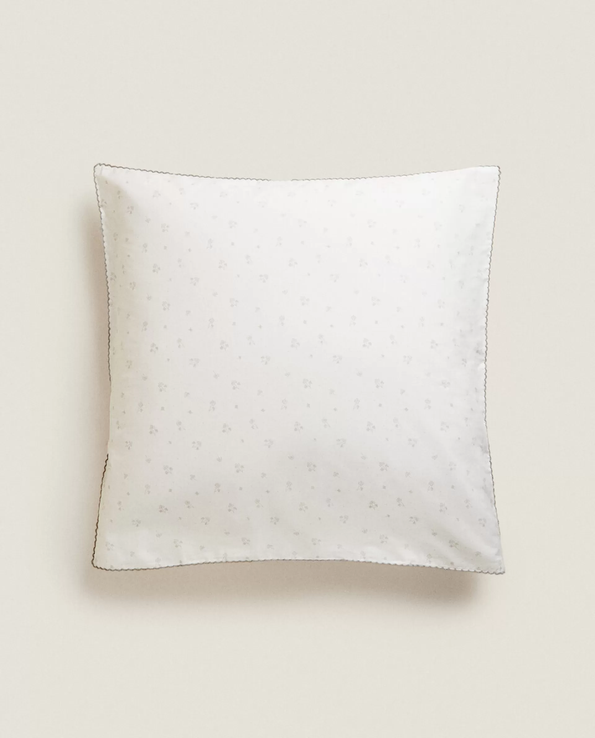 ZARA Home Clover Cotton Pillowcase Oyster White Best Sale
