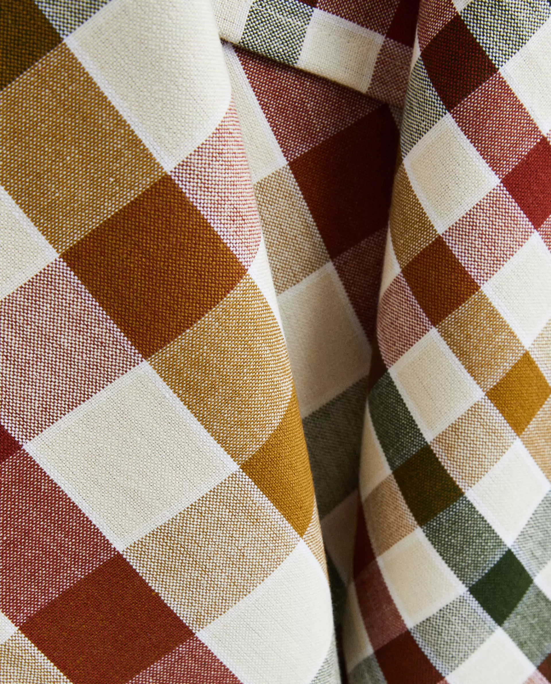 ZARA Home Colored Check Kitchen Towels (Pack Of 2) Green Discount