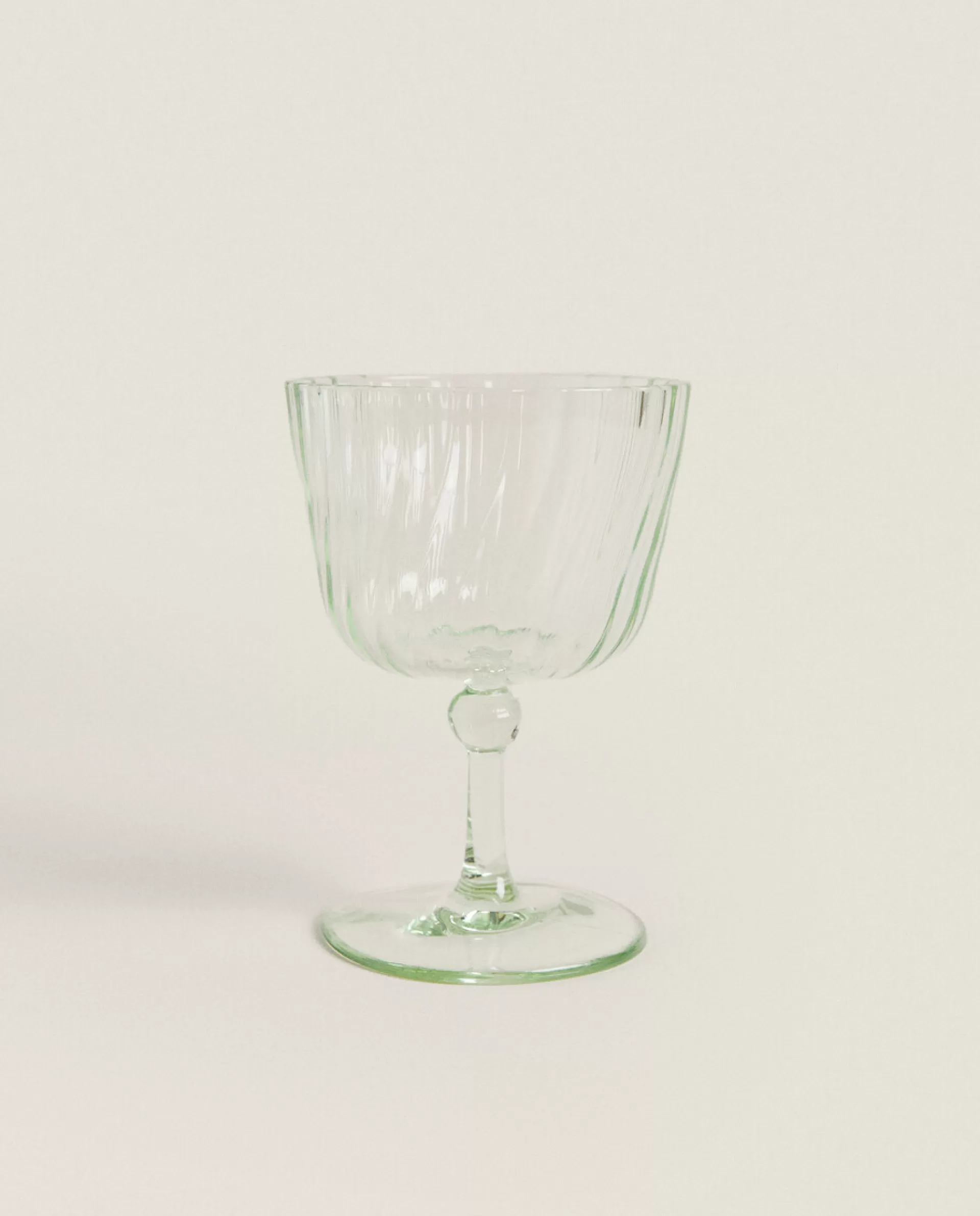 ZARA Home Colored Glass With Lines Green Store