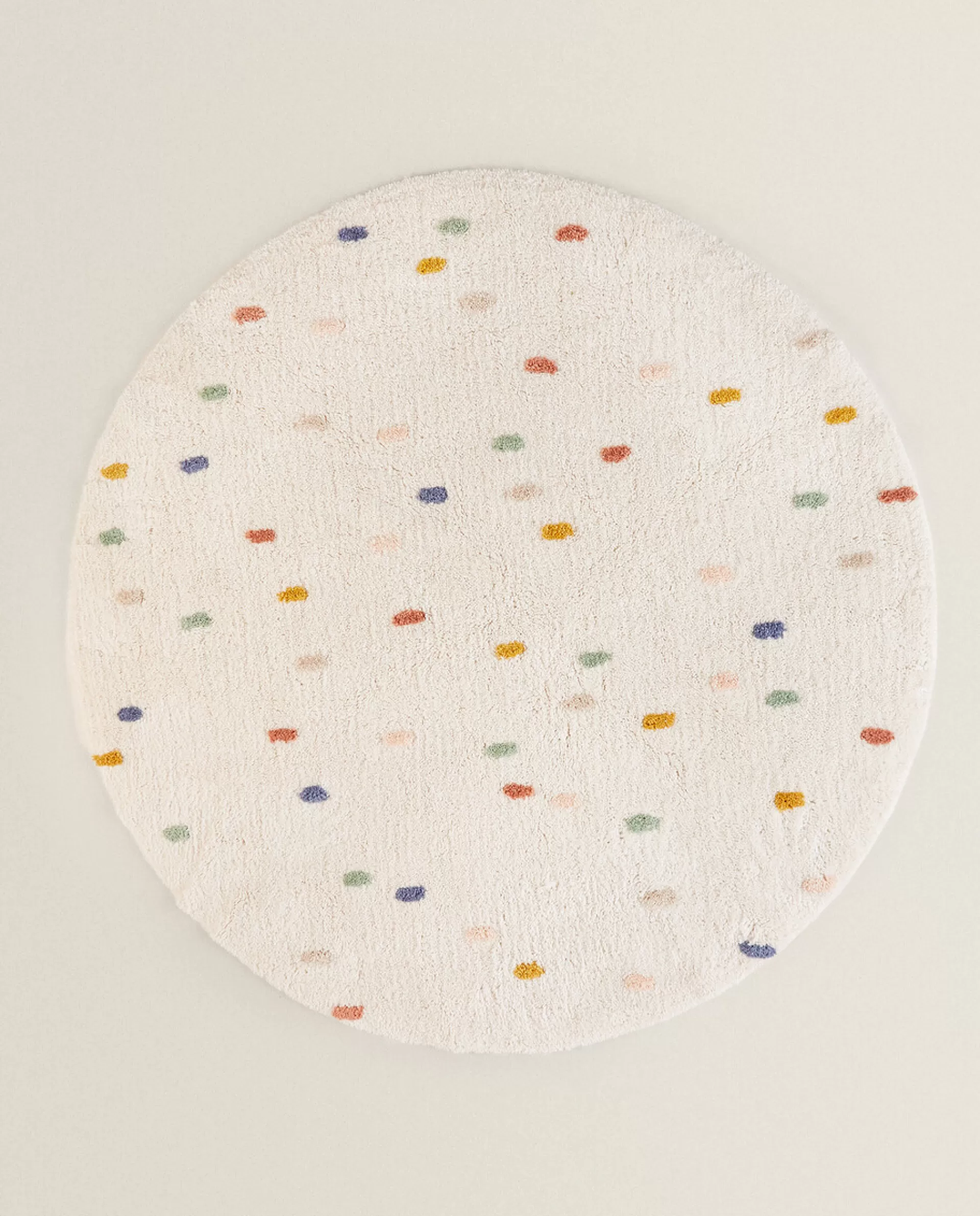 ZARA Home Colored Polka Dot Rug Oyster White Best Sale