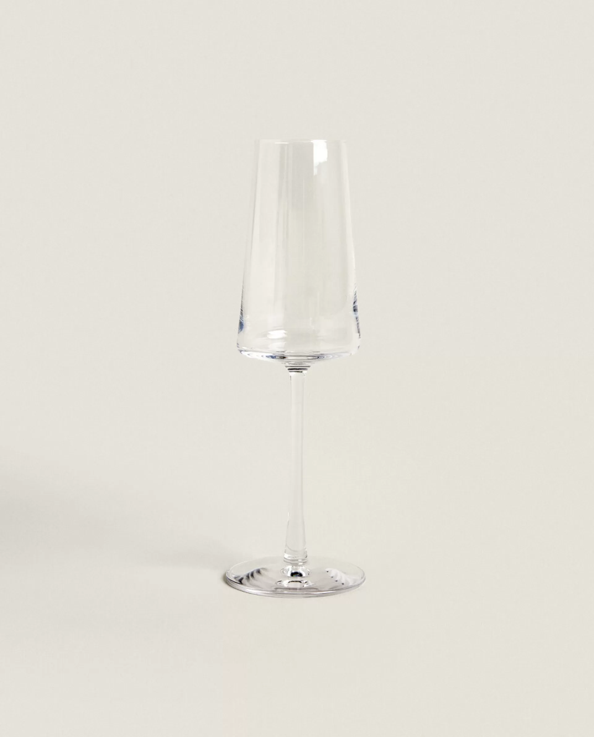 ZARA Home Conical Crystalline Flute Glass Transparent Discount