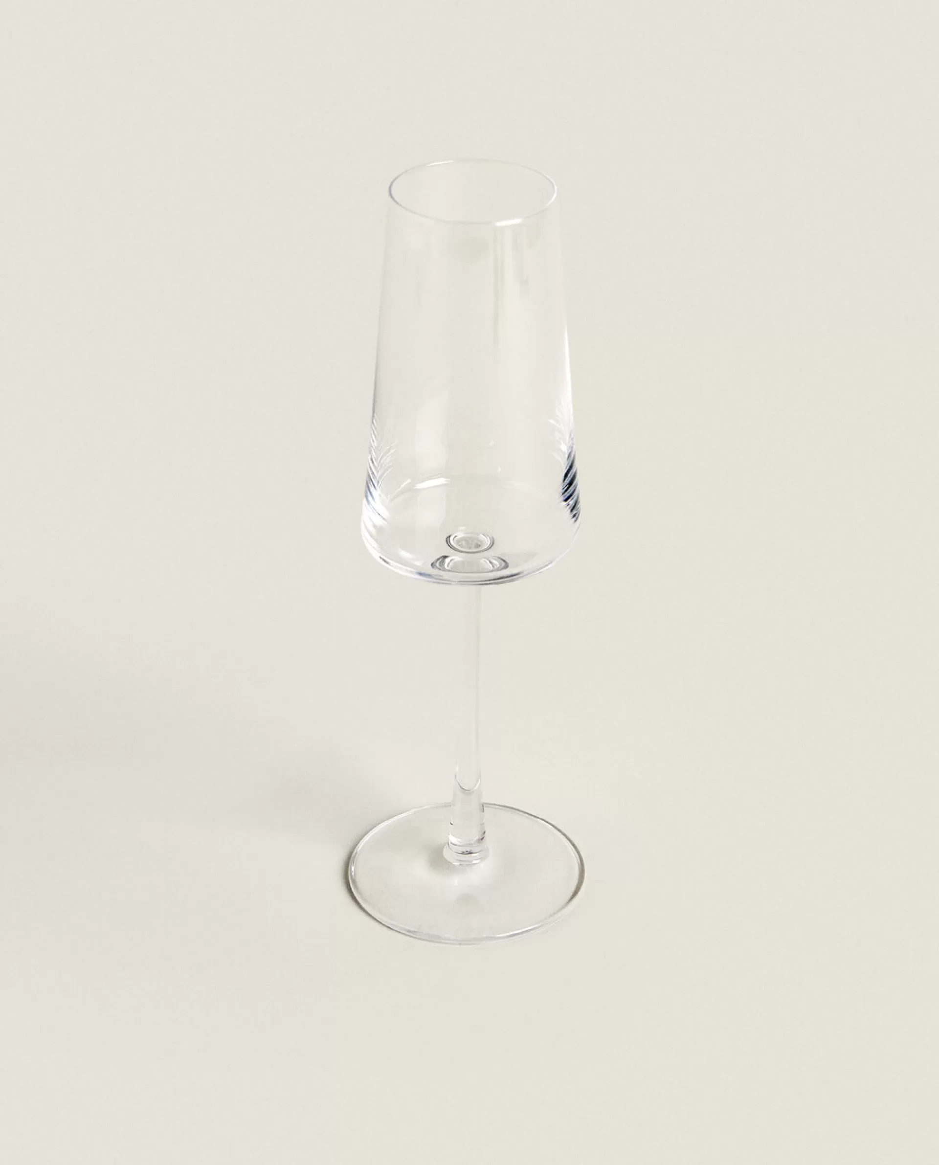 ZARA Home Conical Crystalline Flute Glass Transparent Discount