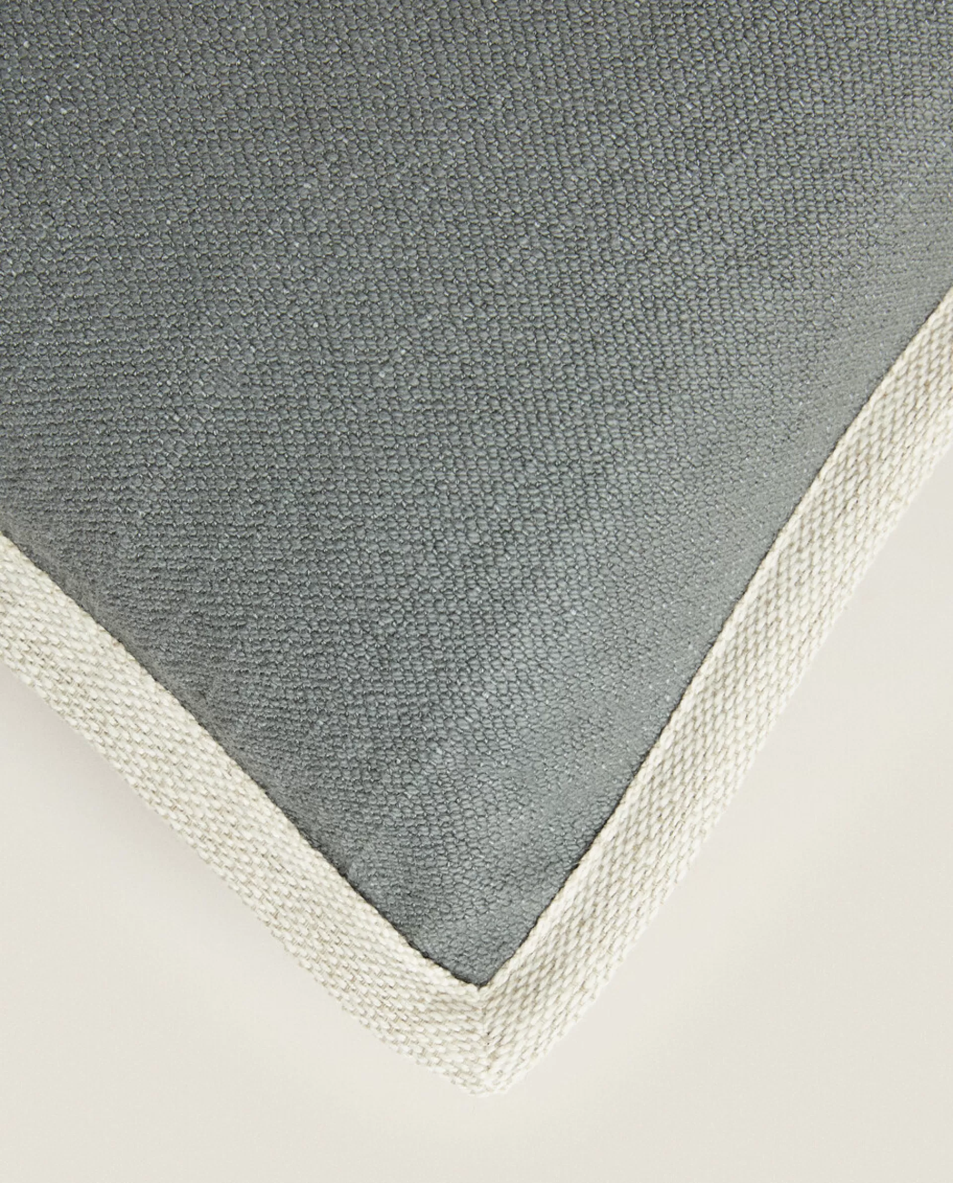 ZARA Home Contrast Throw Pillow Cover Petroleum Flash Sale