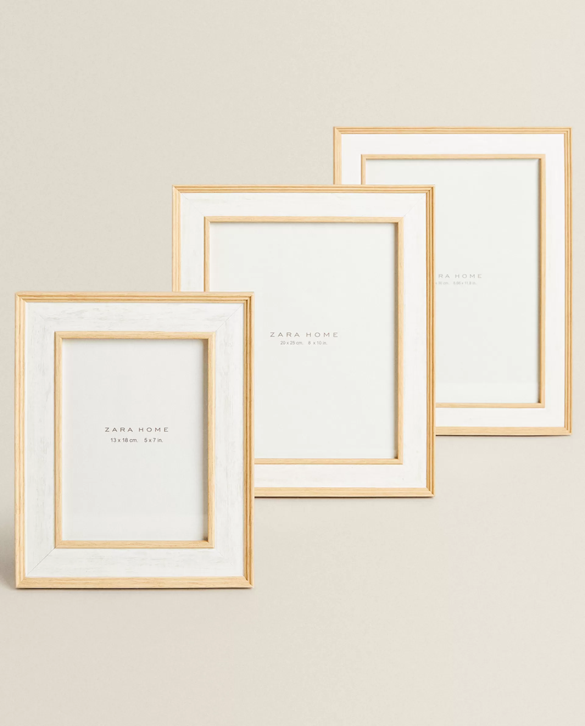 ZARA Home Contrast Wooden Frame White Sale