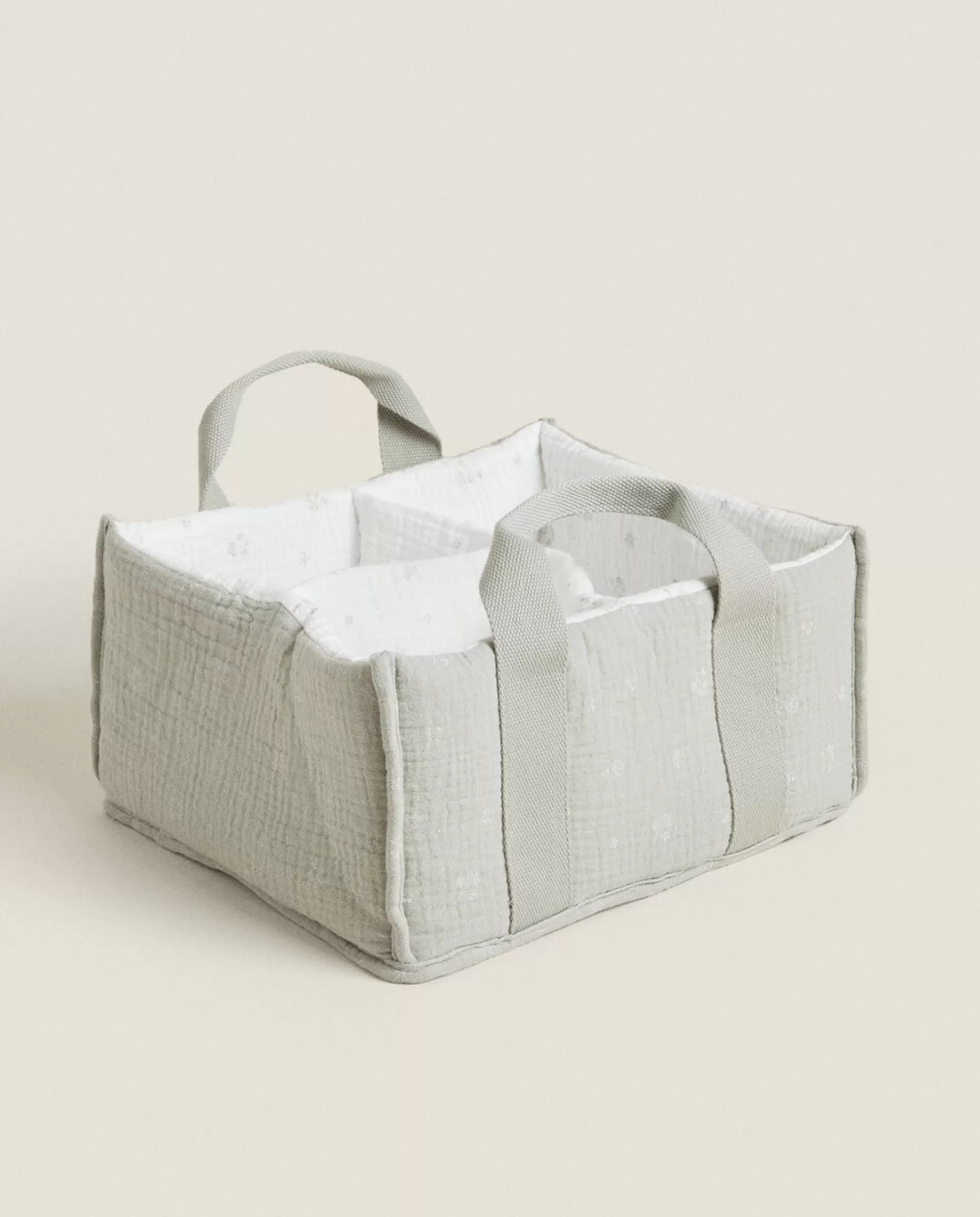 ZARA Home Cotton Clover Organizer Grey Outlet