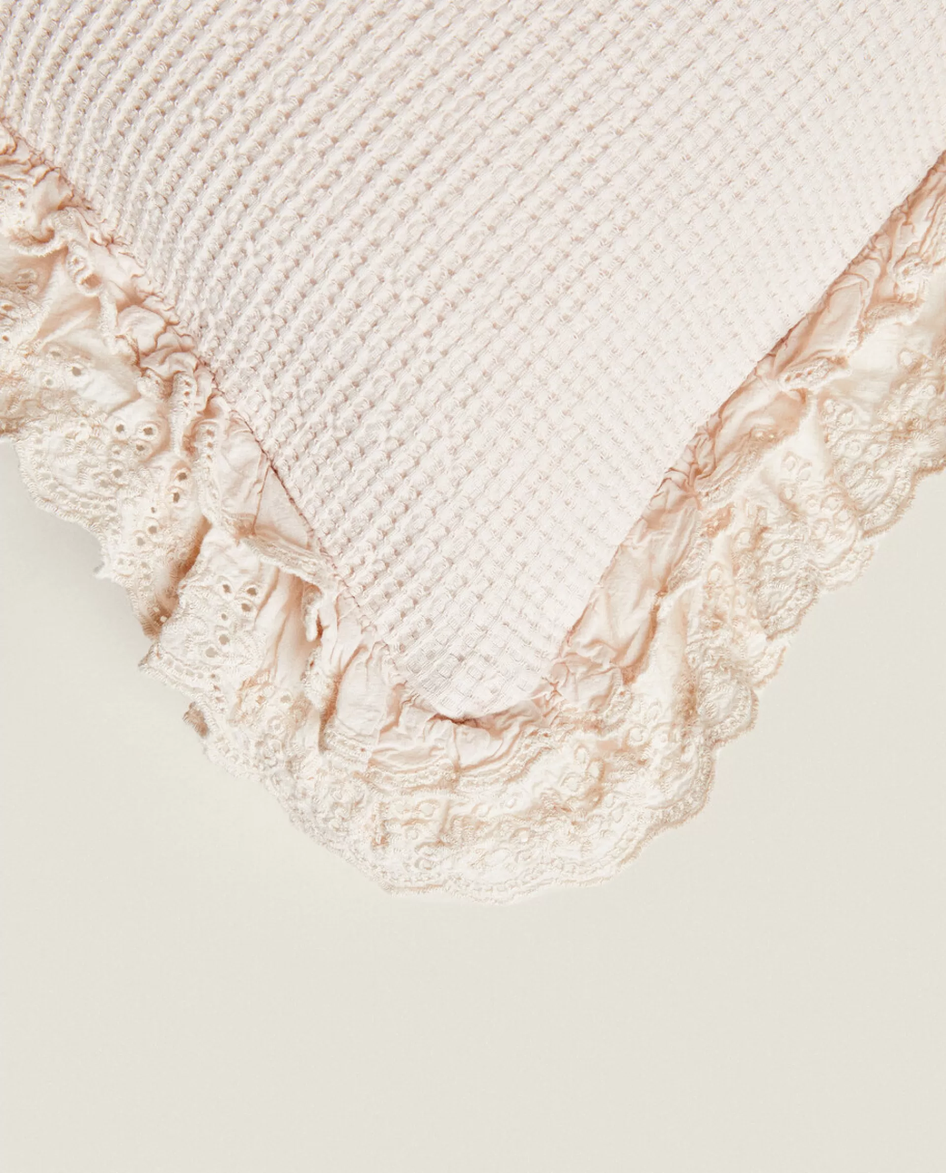 ZARA Home Cotton Jacquard Throw Pillow Cover Pink Cheap