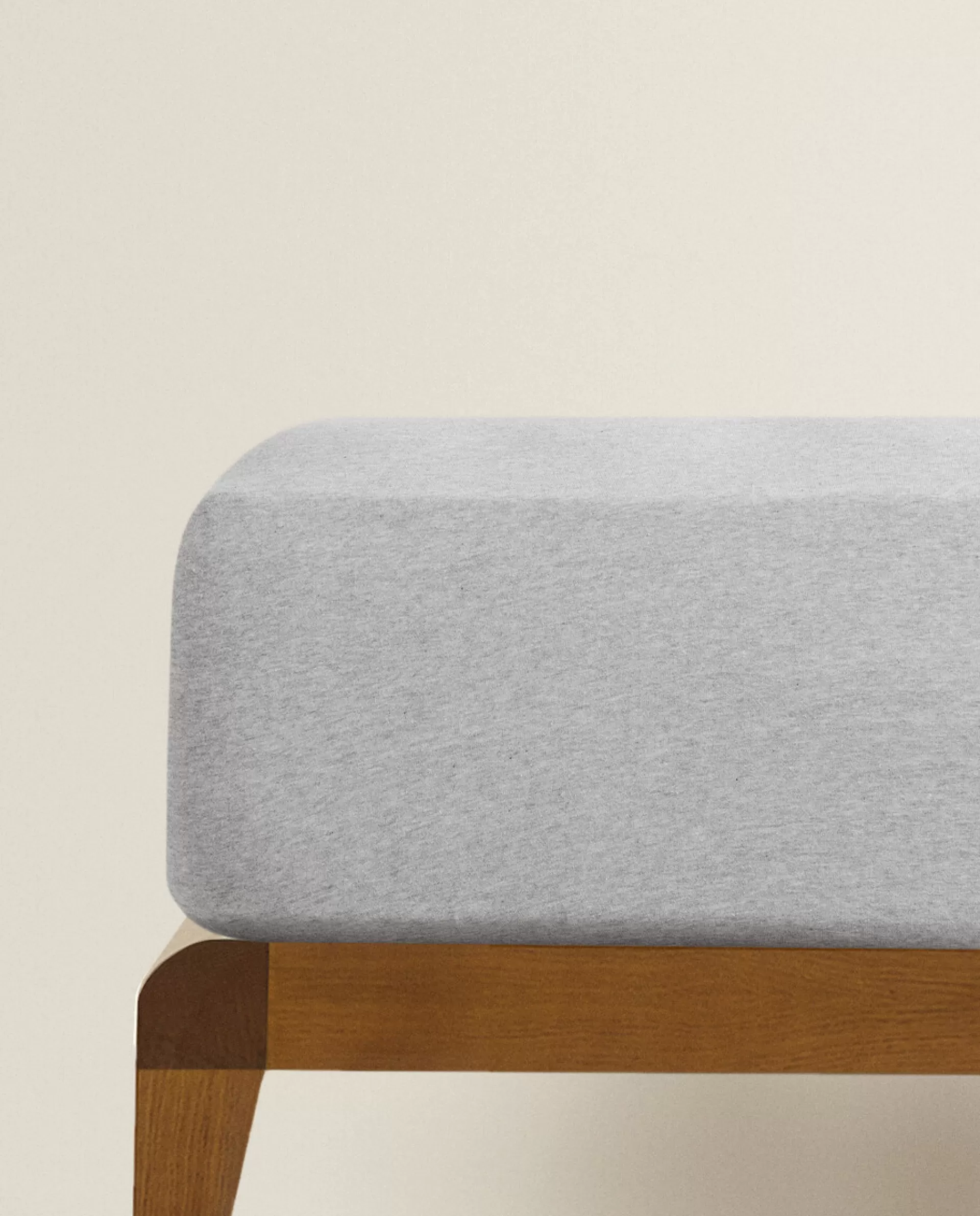 ZARA Home Cotton Jersey Adjustable Fitted Sheet Middle Grey Cheap