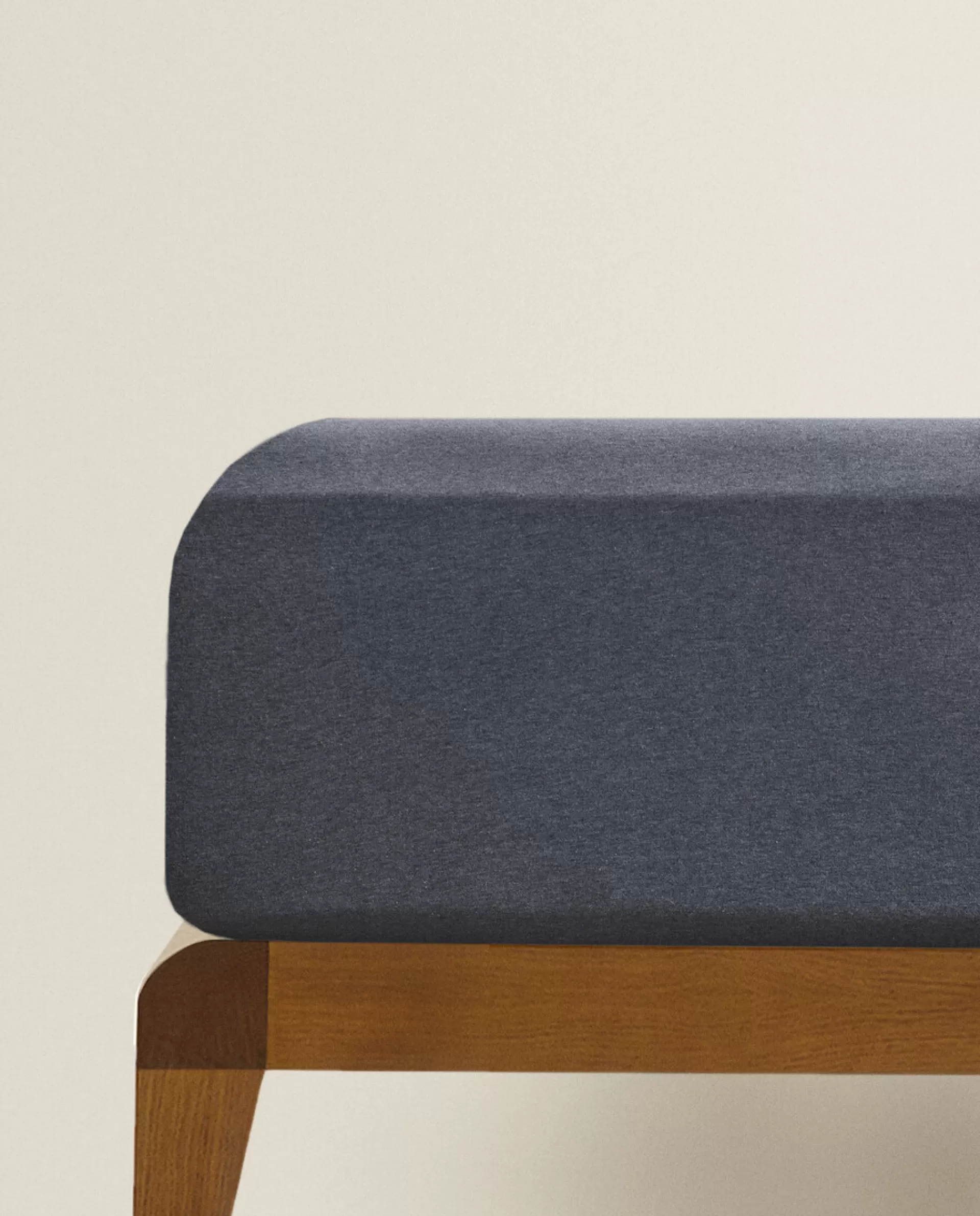 ZARA Home Cotton Jersey Adjustable Fitted Sheet Blue Outlet