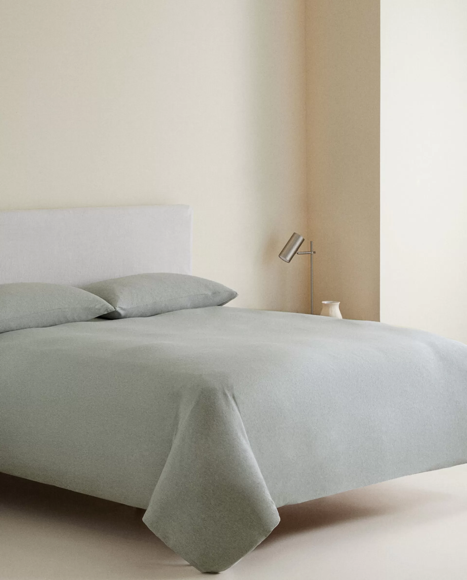 ZARA Home Cotton Jersey Adjustable Fitted Sheet Green Clearance