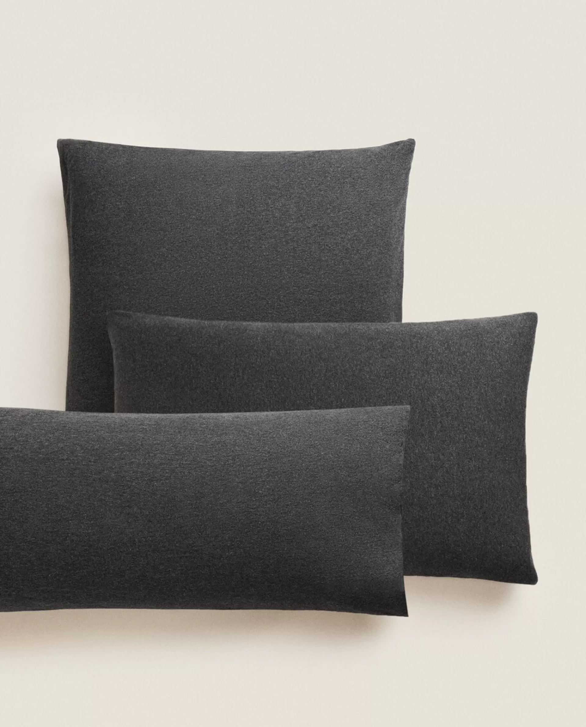 ZARA Home Cotton Jersey Pillowcase Grey Store