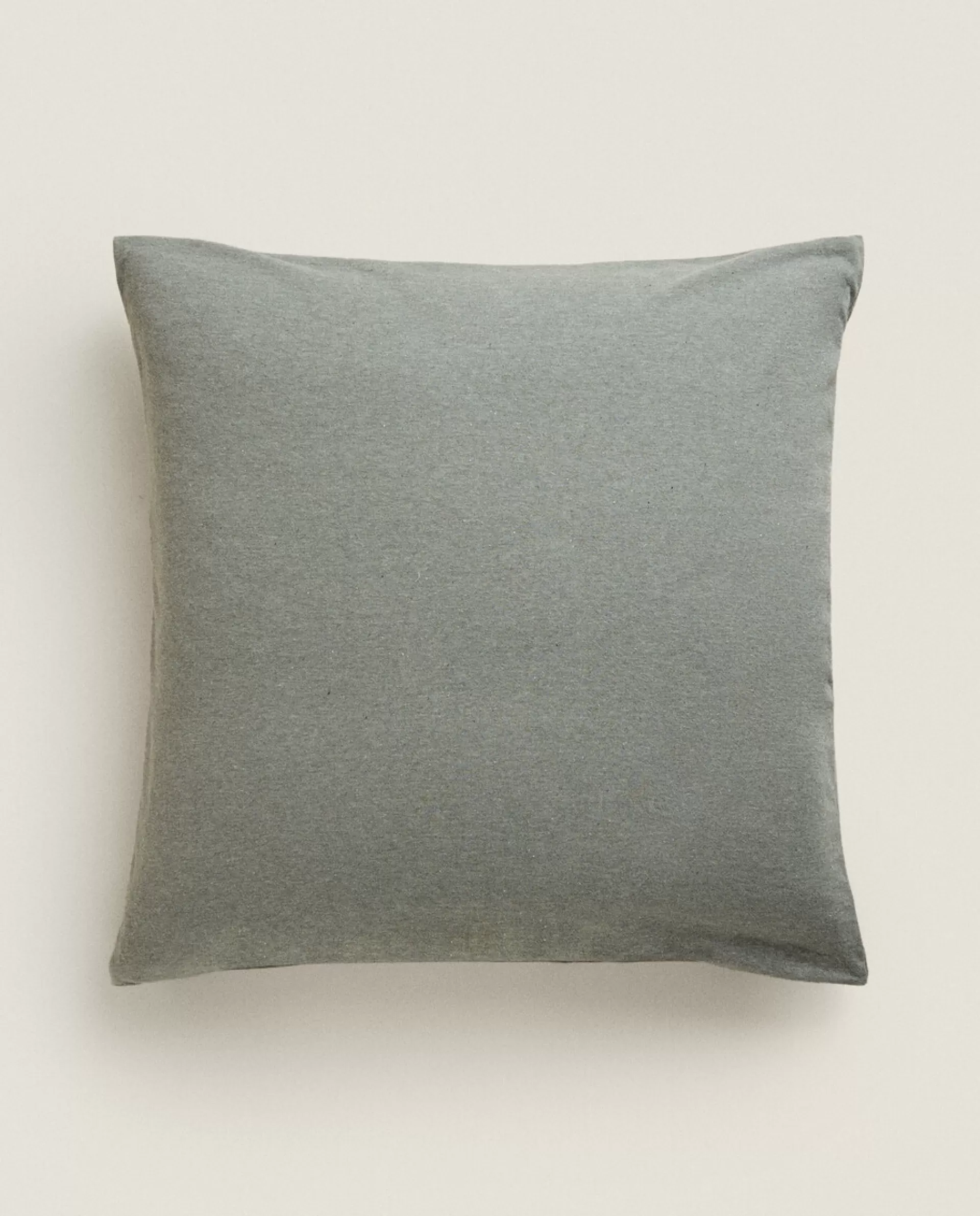 ZARA Home Cotton Jersey Pillowcase Green Discount