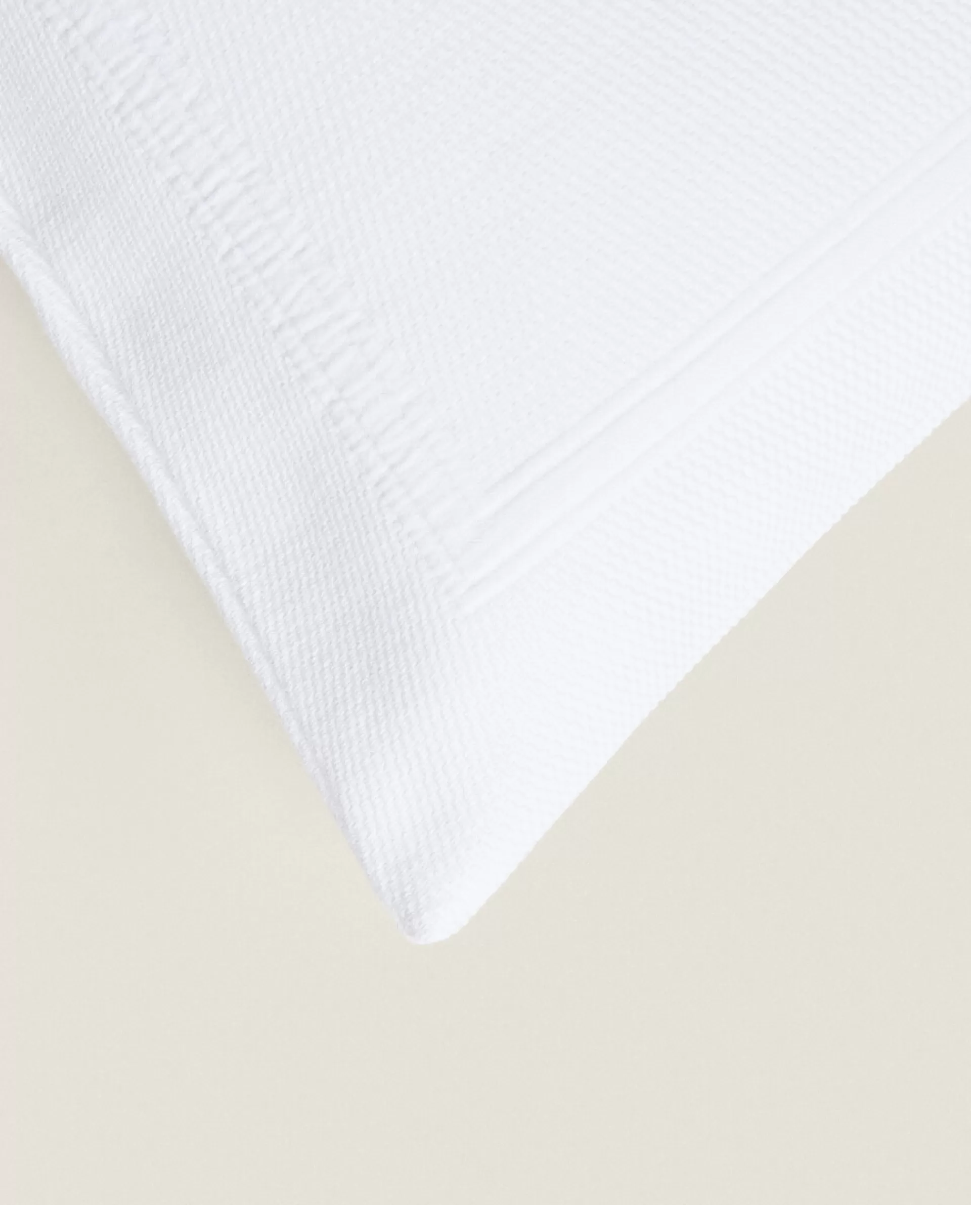 ZARA Home Cotton Throw Pillow Cover With Border White Discount