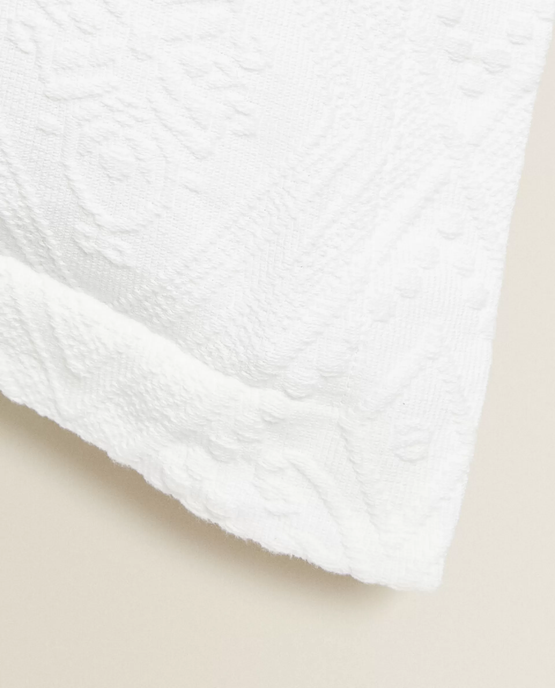 ZARA Home Cotton Throw Pillow Cover With Geometric Design White Flash Sale