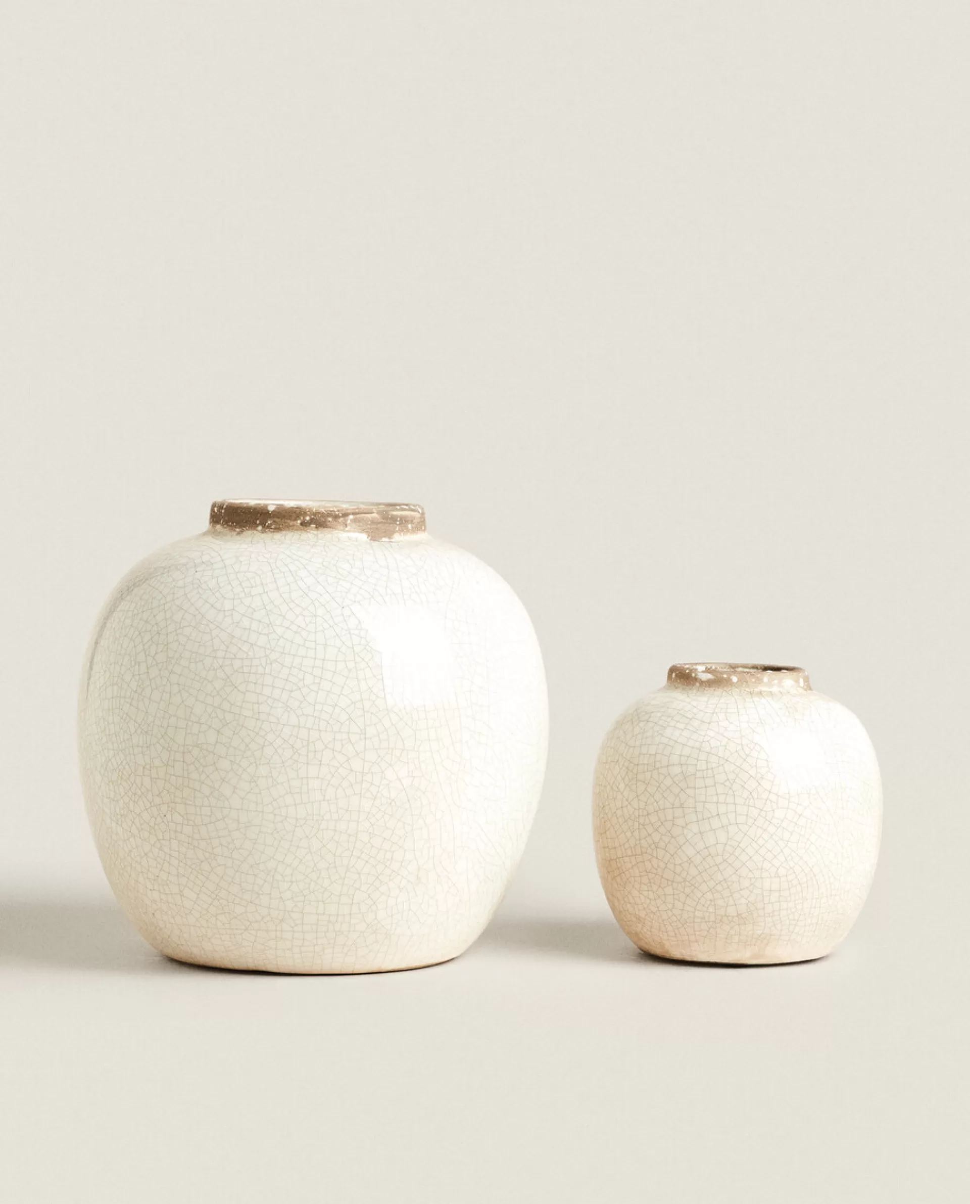 ZARA Home Crackled Vase White Flash Sale