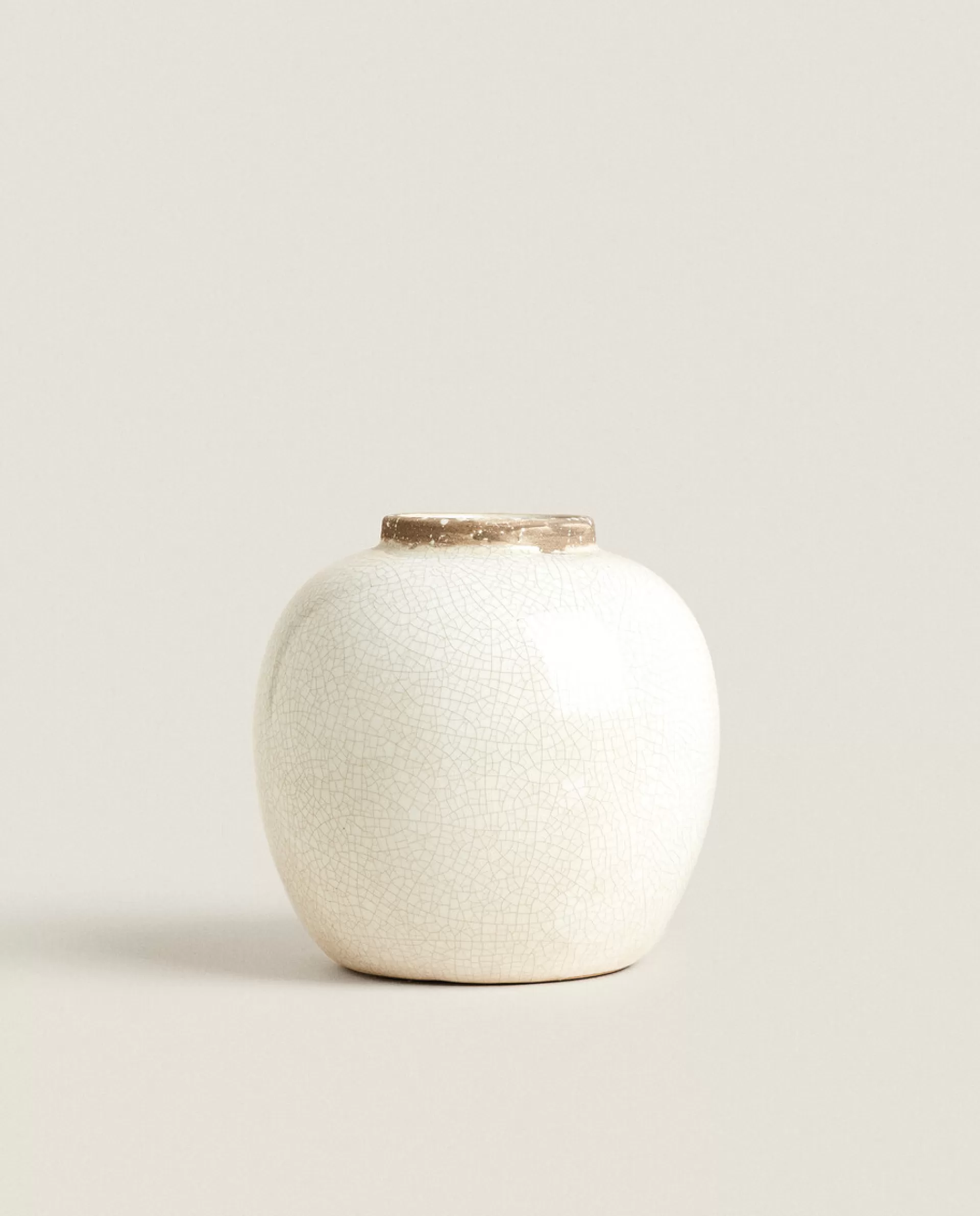 ZARA Home Crackled Vase White Flash Sale