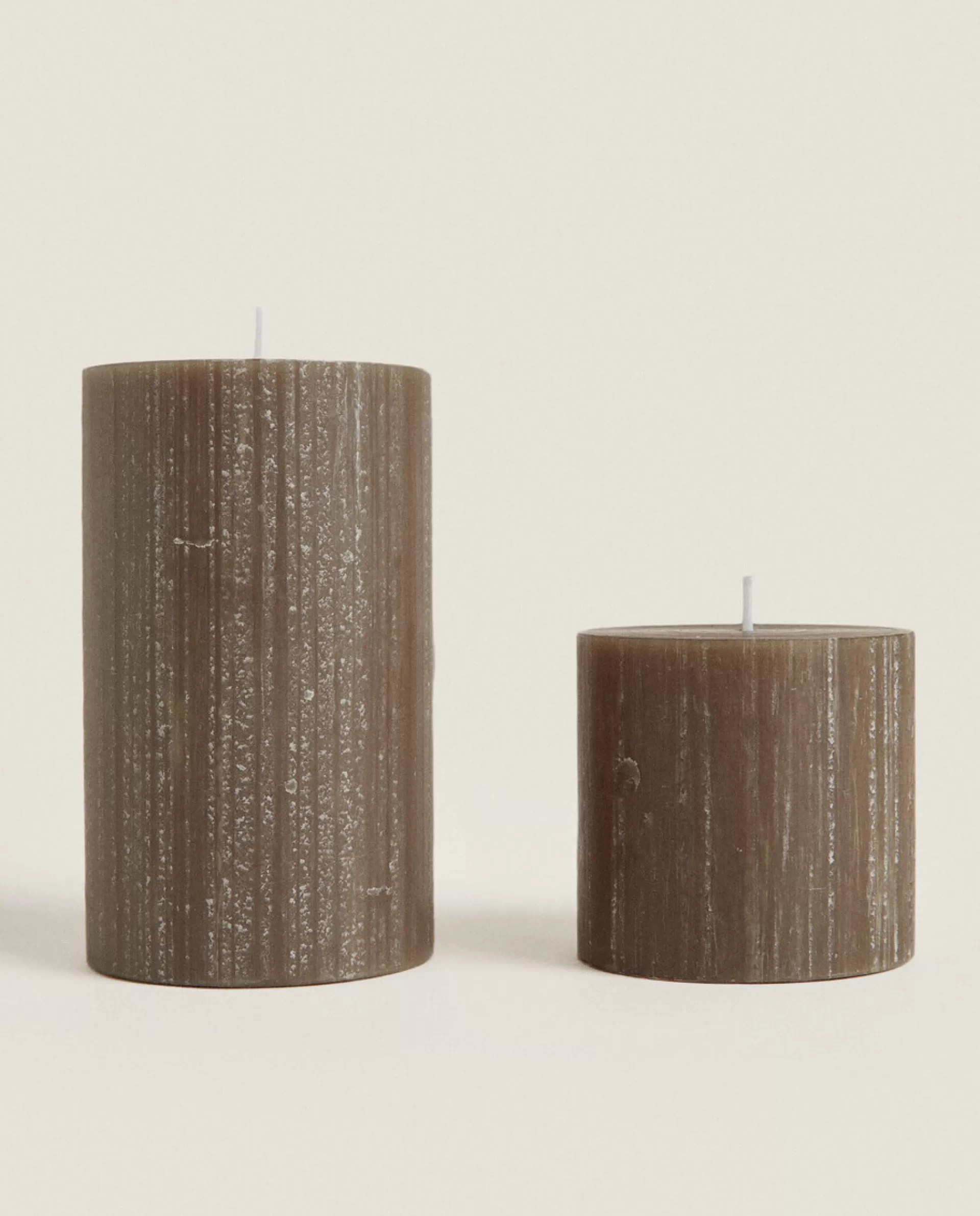 ZARA Home Cylindrical Candle Grey Fashion