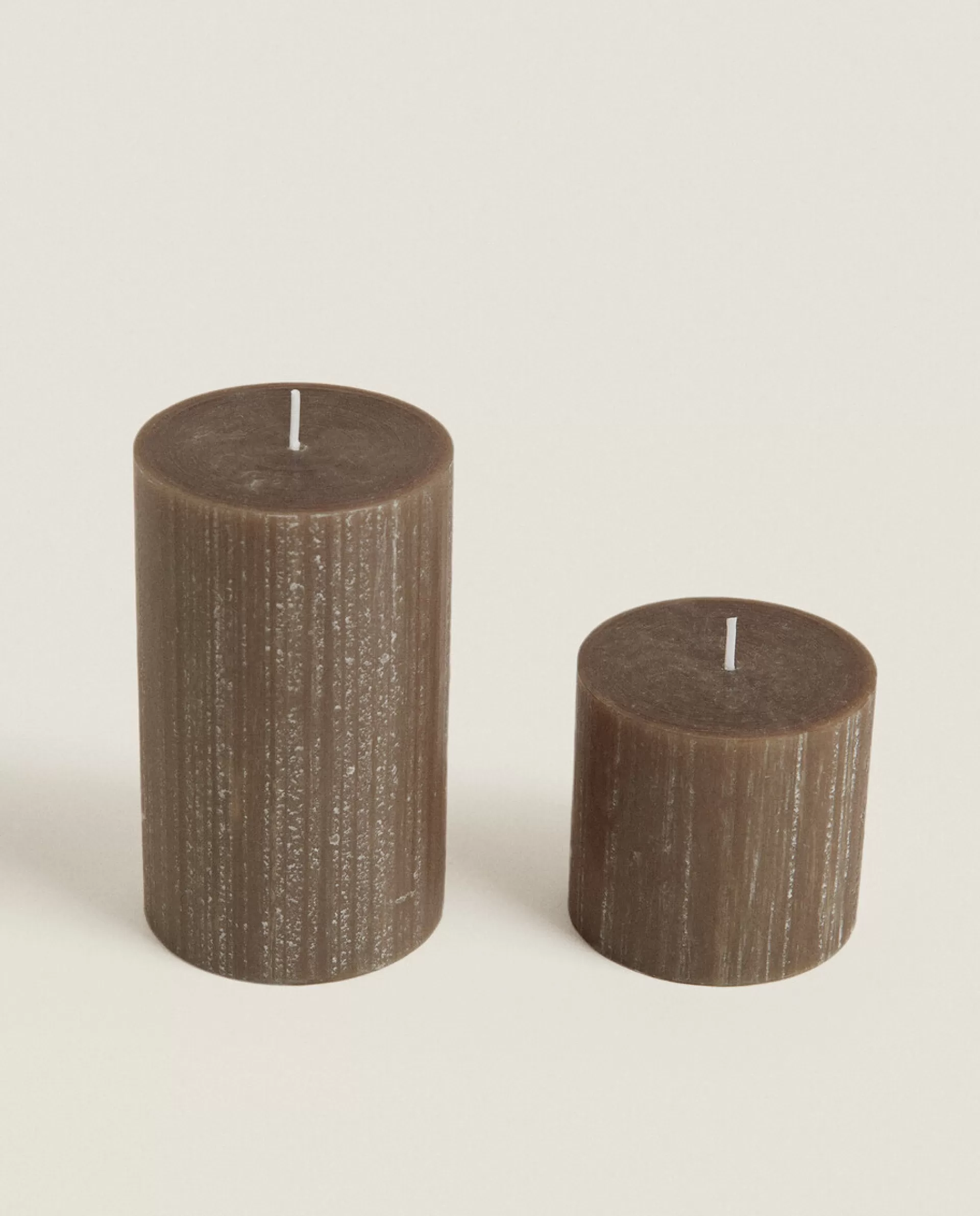 ZARA Home Cylindrical Candle Grey Fashion