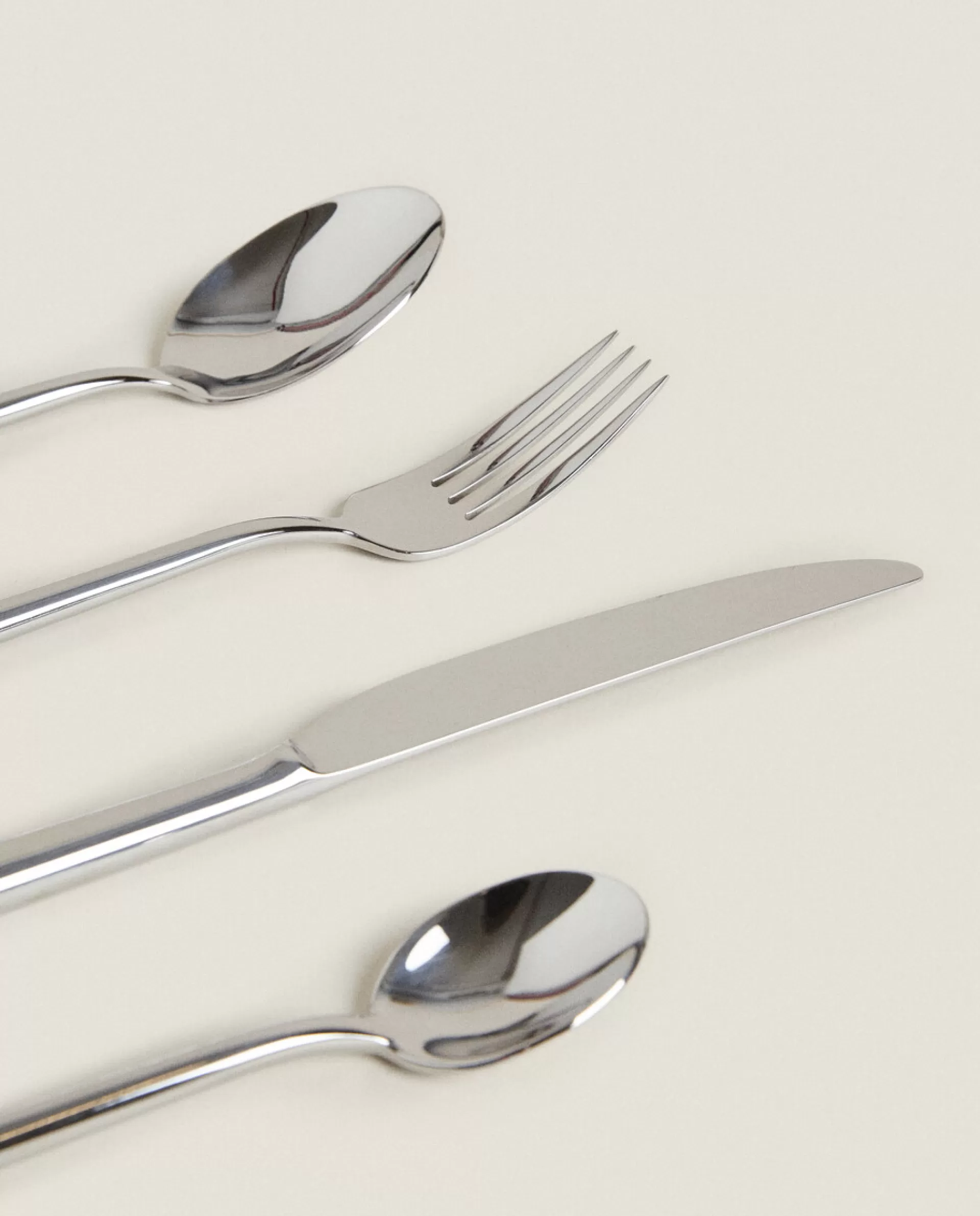 ZARA Home Cylindrical Flatware Set Steel Grey Best Sale