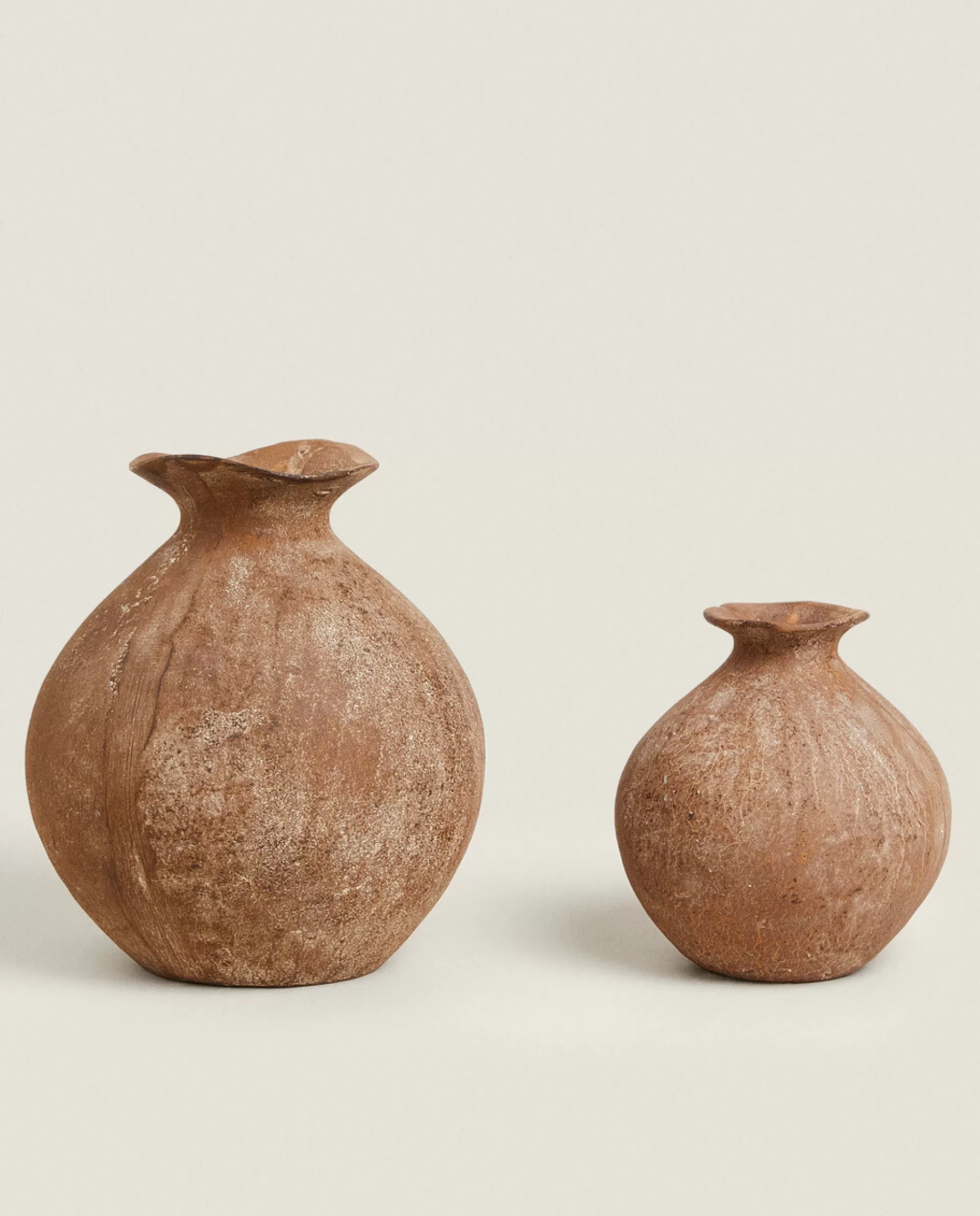 ZARA Home Decorative Aluminum Vase Brown Sale