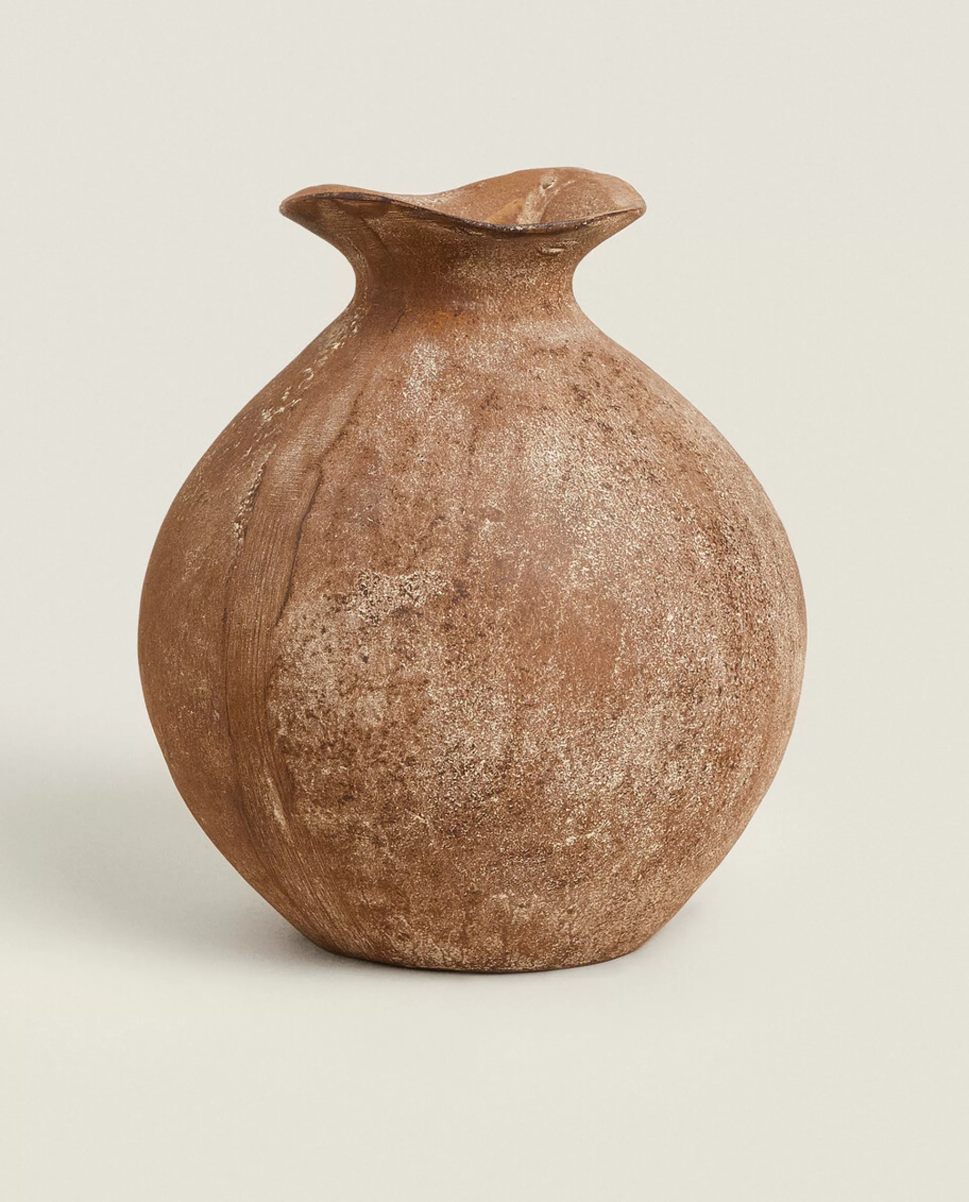 ZARA Home Decorative Aluminum Vase Brown Sale