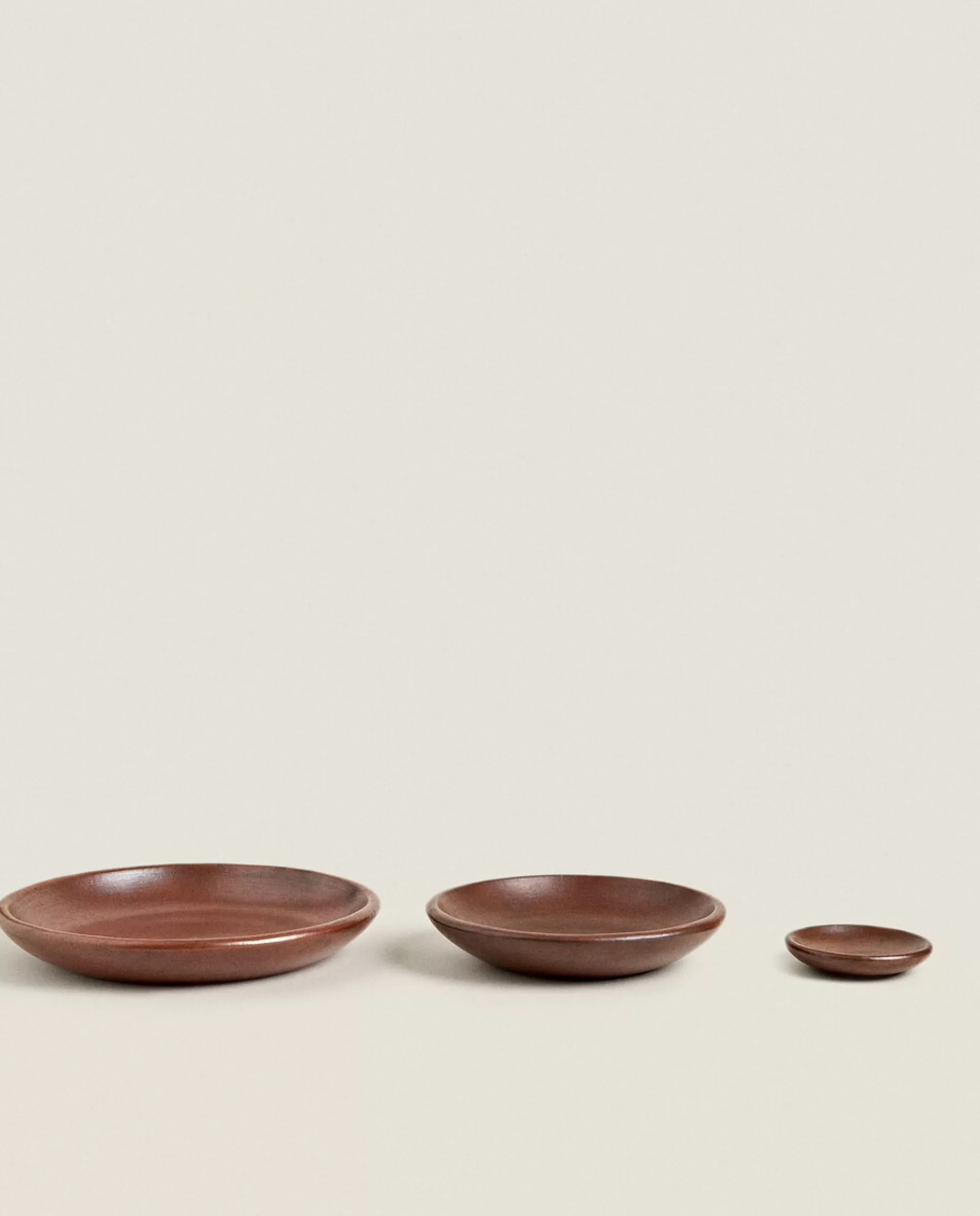 ZARA Home Decorative Round Tray Brown Online