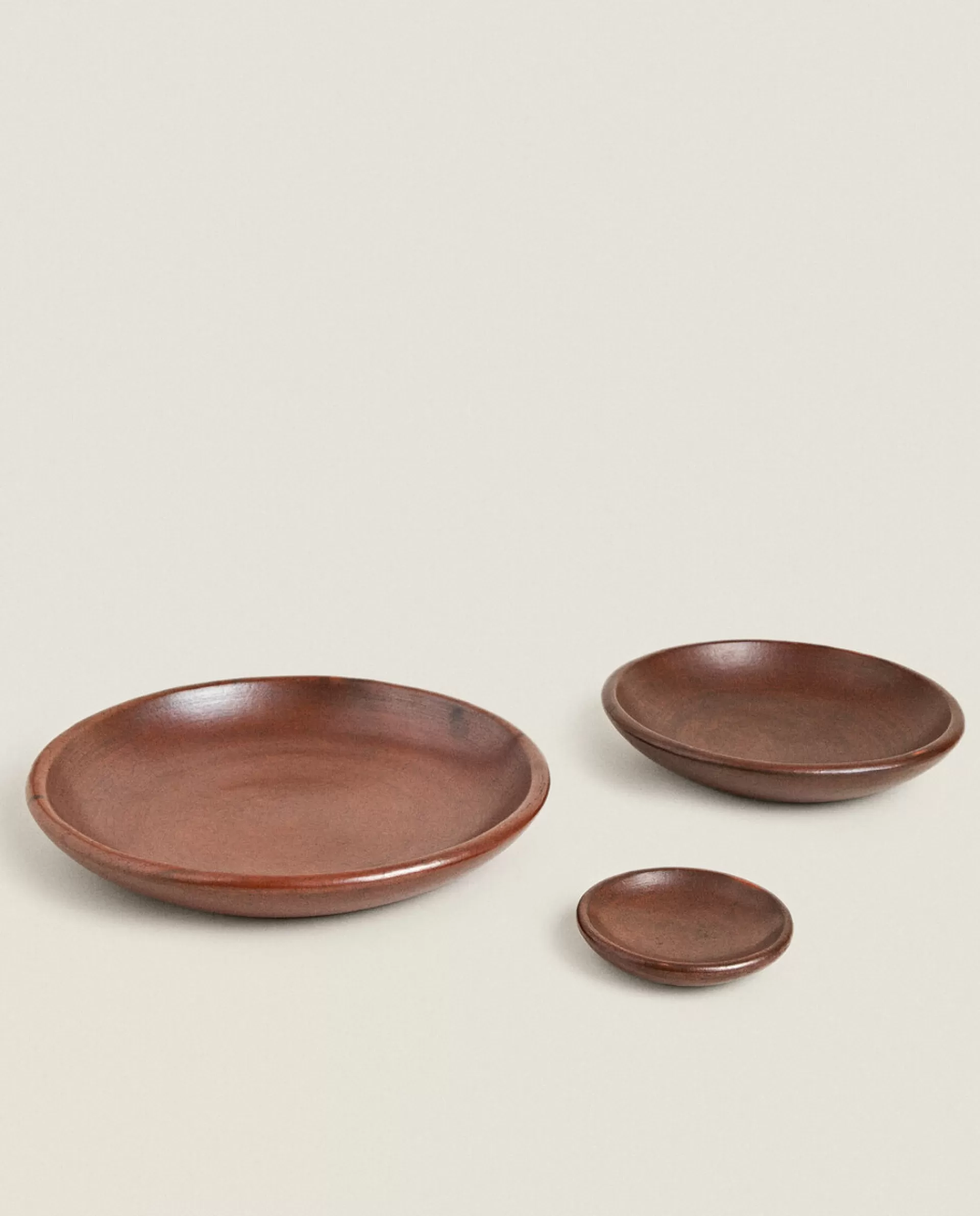 ZARA Home Decorative Round Tray Brown Online