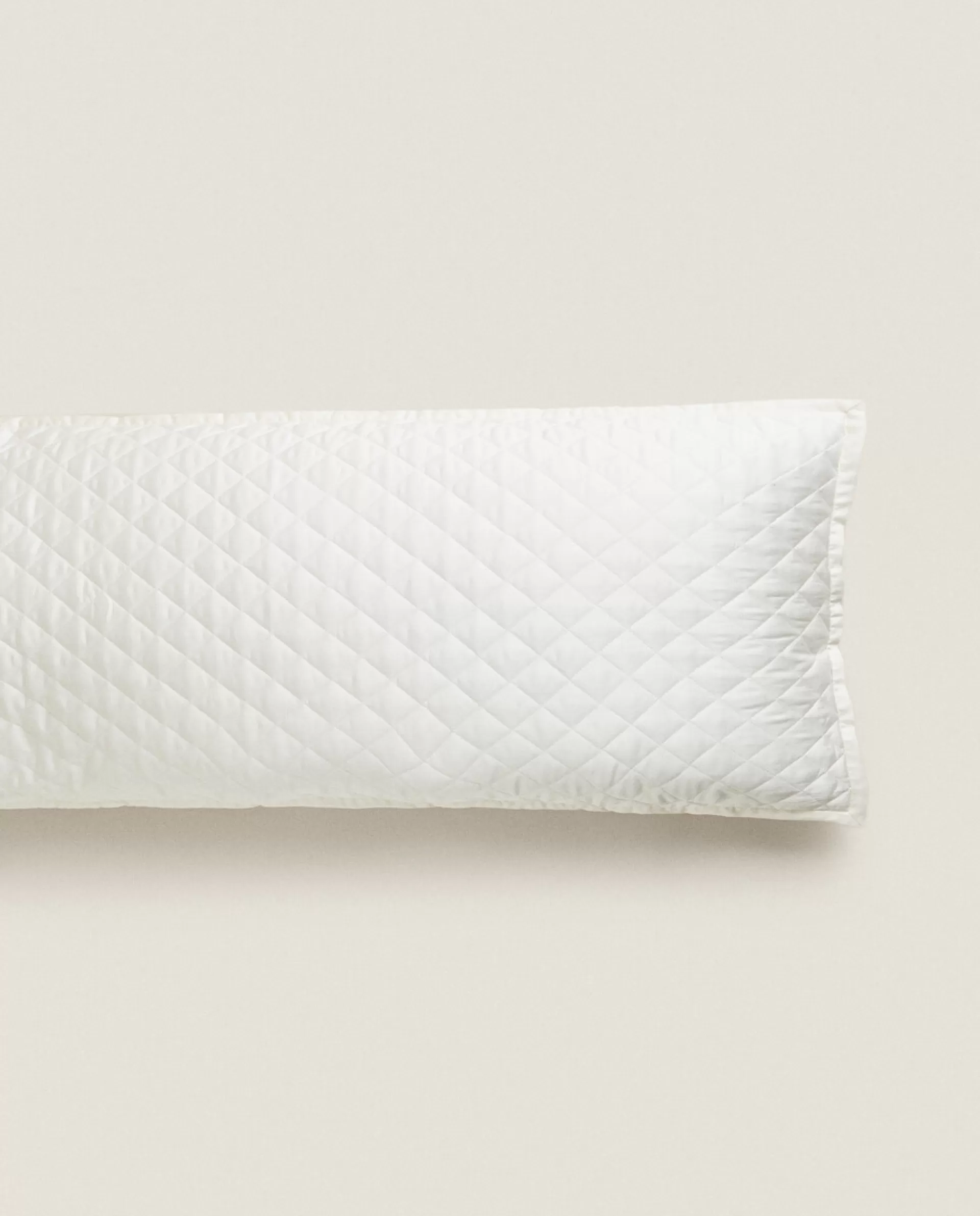 ZARA Home Diamond-Pattern Throw Pillow Cover Cream Hot