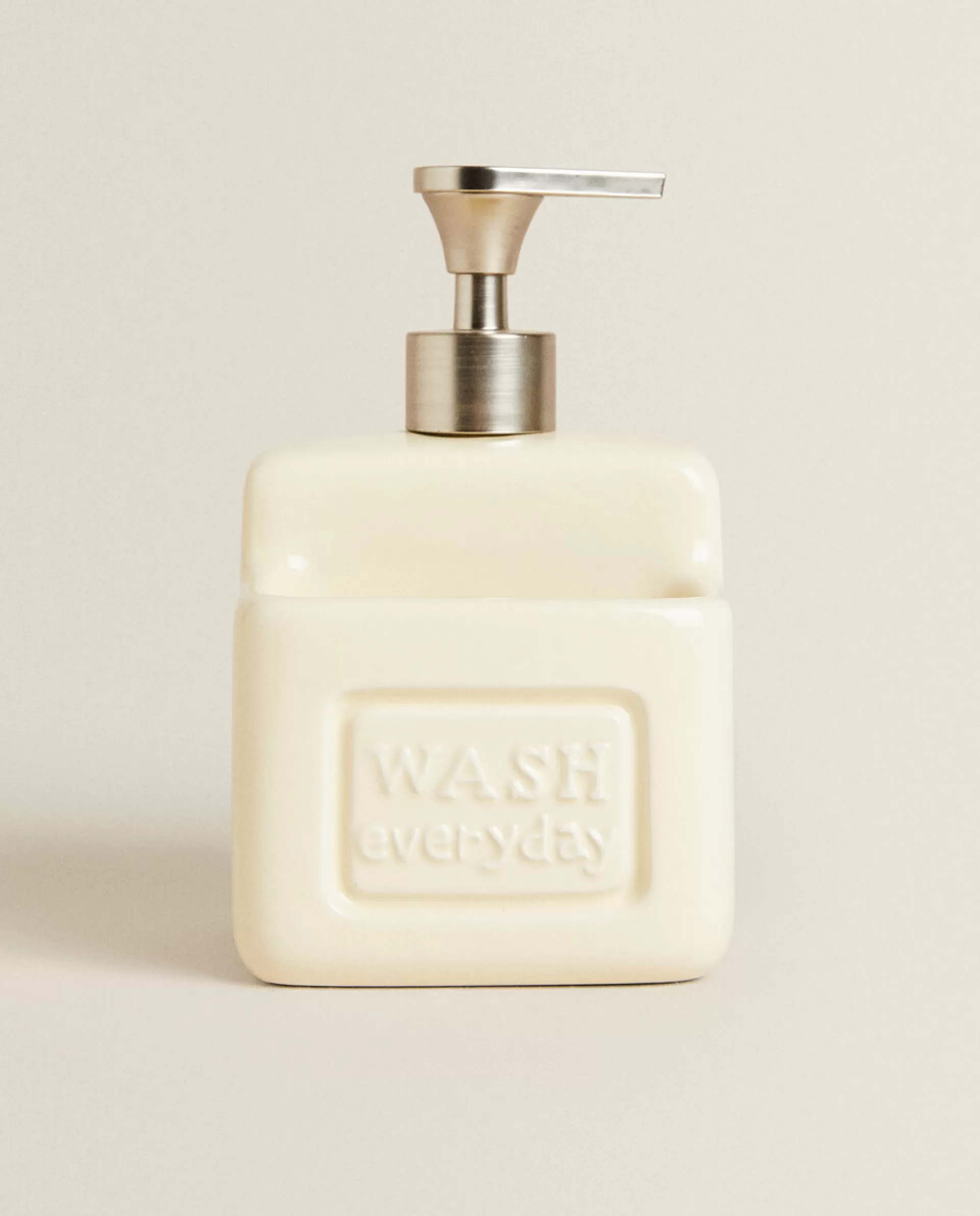 ZARA Home Dish Soap Dispenser With Storage Cream Shop