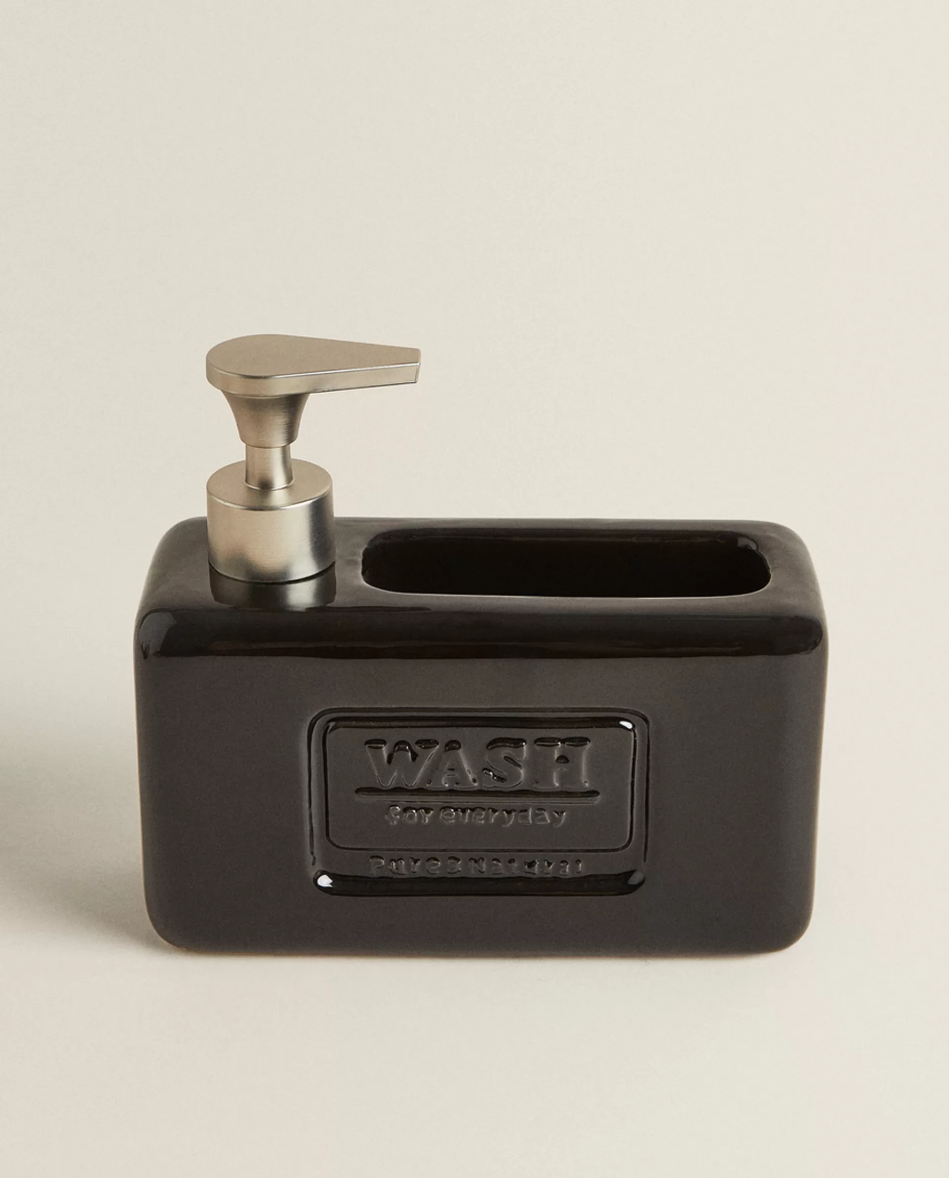 ZARA Home Dish Soap Dispenser With Storage Black Shop