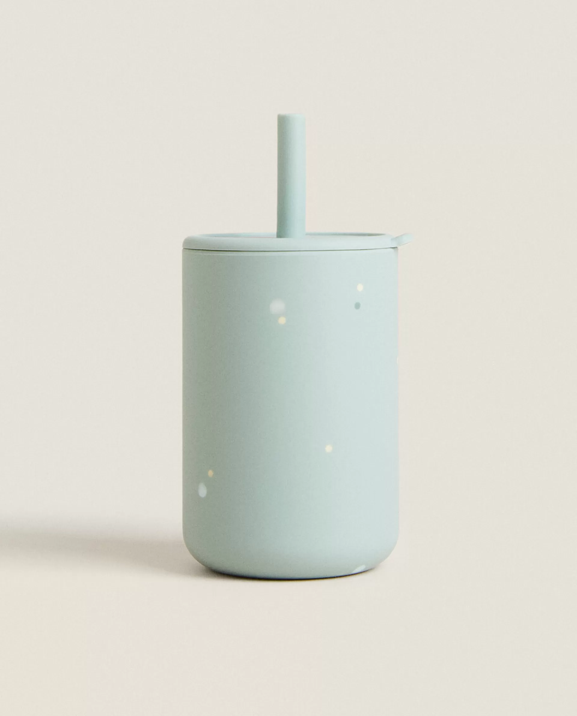 ZARA Home Dots Silicone Tumbler With Straw Green Outlet