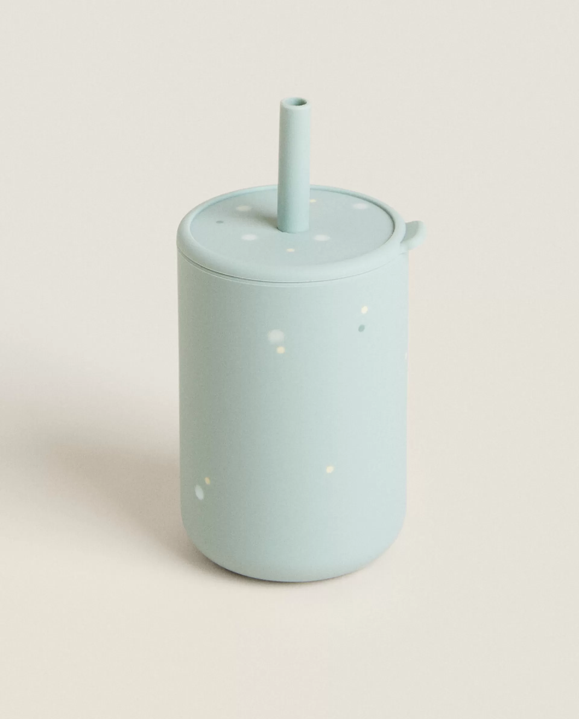 ZARA Home Dots Silicone Tumbler With Straw Green Outlet