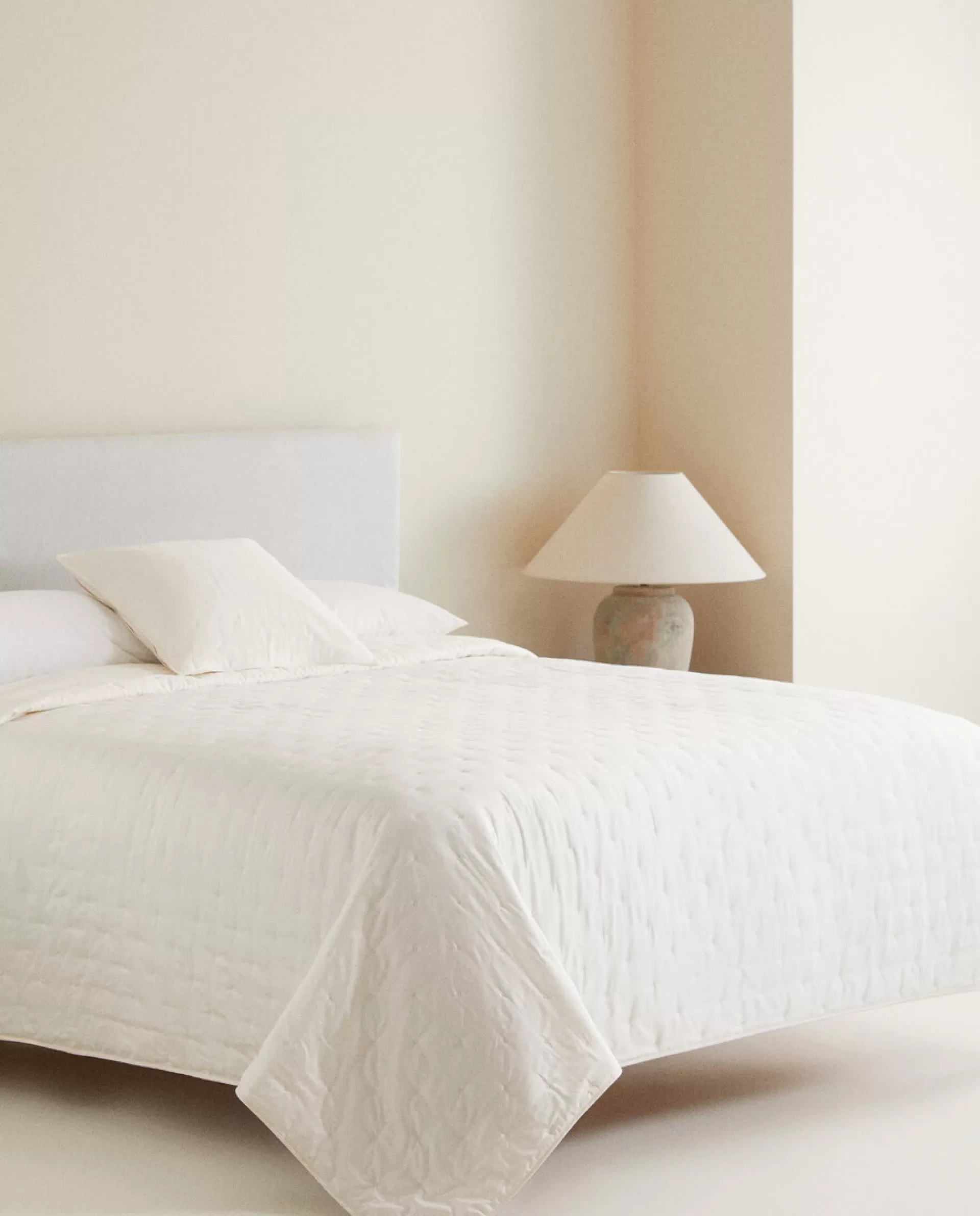 ZARA Home Dotted Quilt Cream Flash Sale