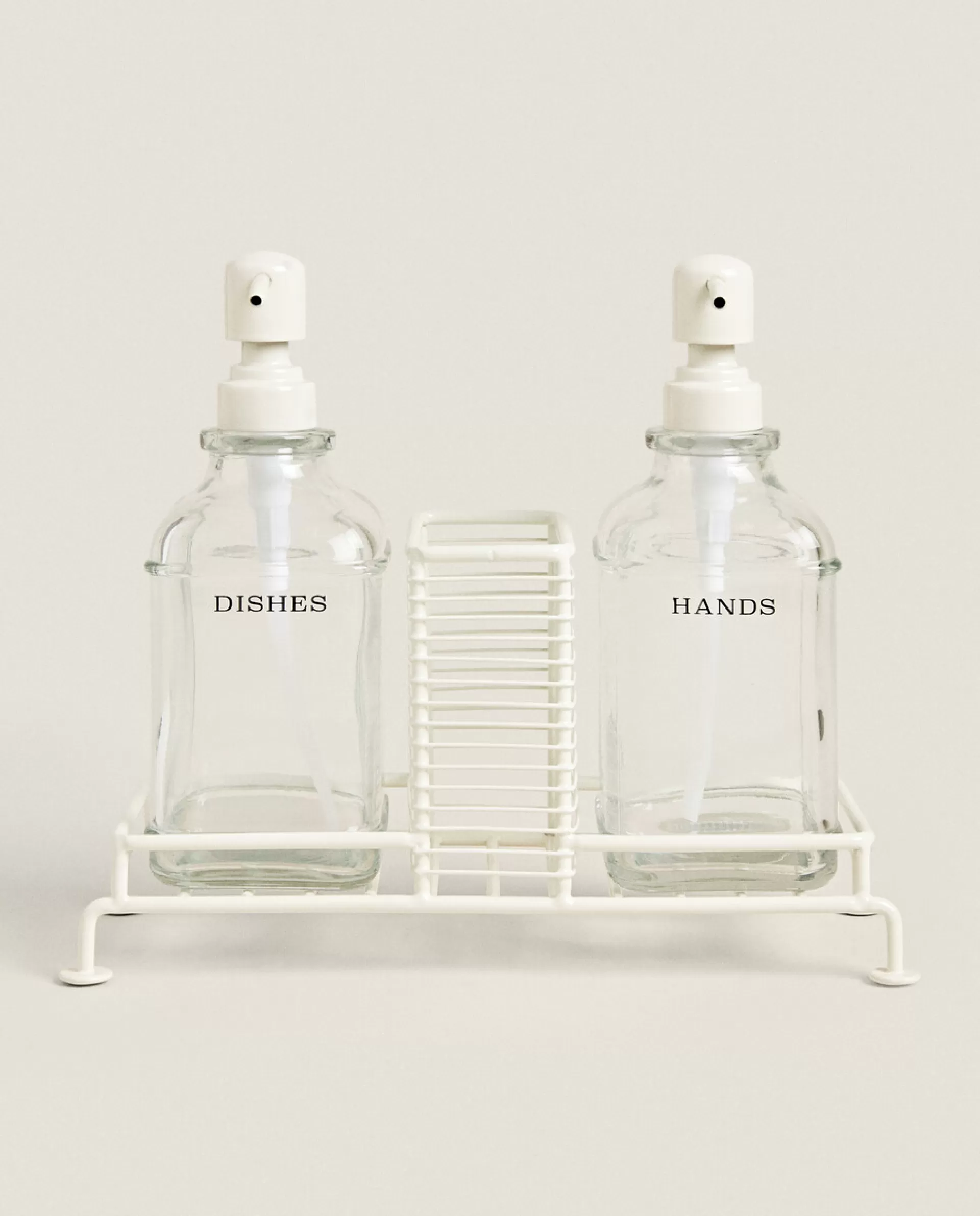 ZARA Home Double Dispenser With Stand Cream Cheap