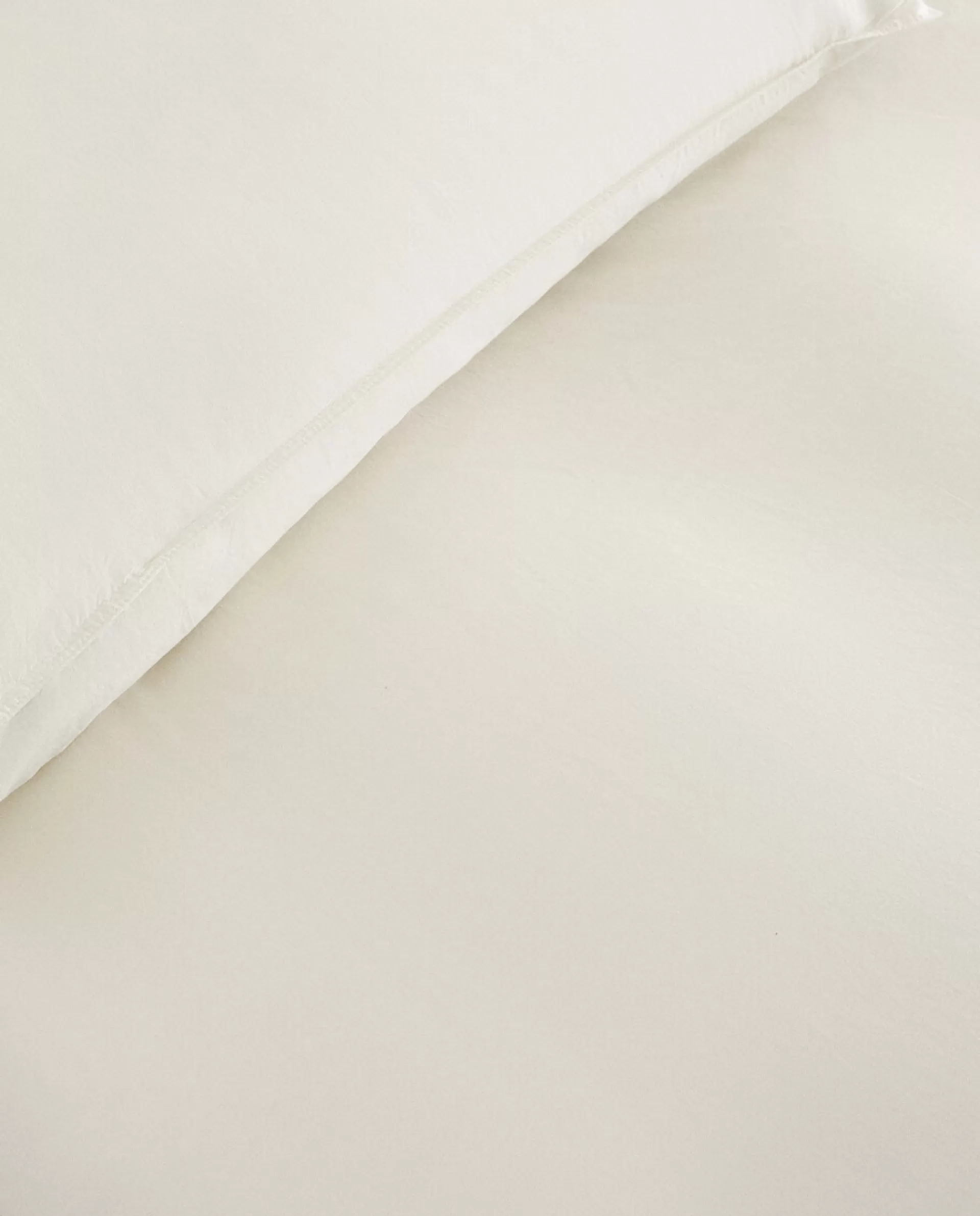 ZARA Home Double Topstitched Duvet Cover Butter Yellow Online