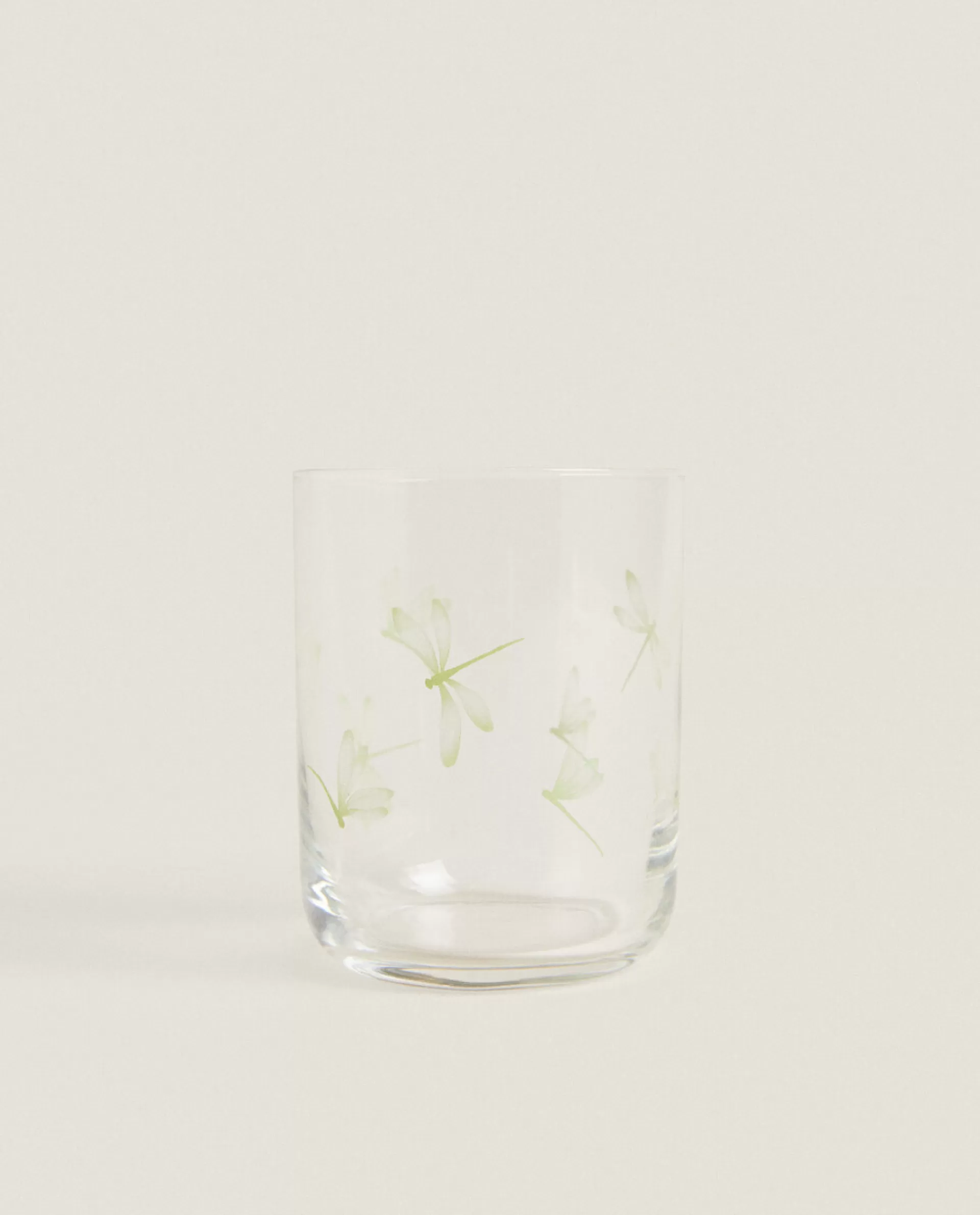 ZARA Home Dragonfly Transfer Tumbler Green New