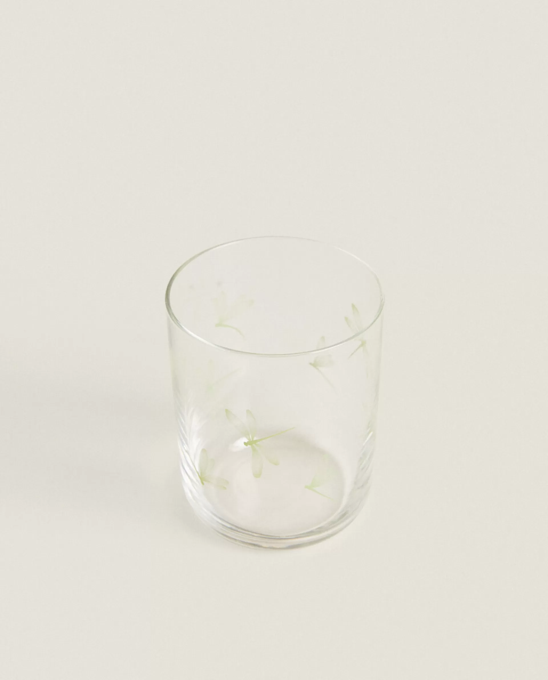 ZARA Home Dragonfly Transfer Tumbler Green New