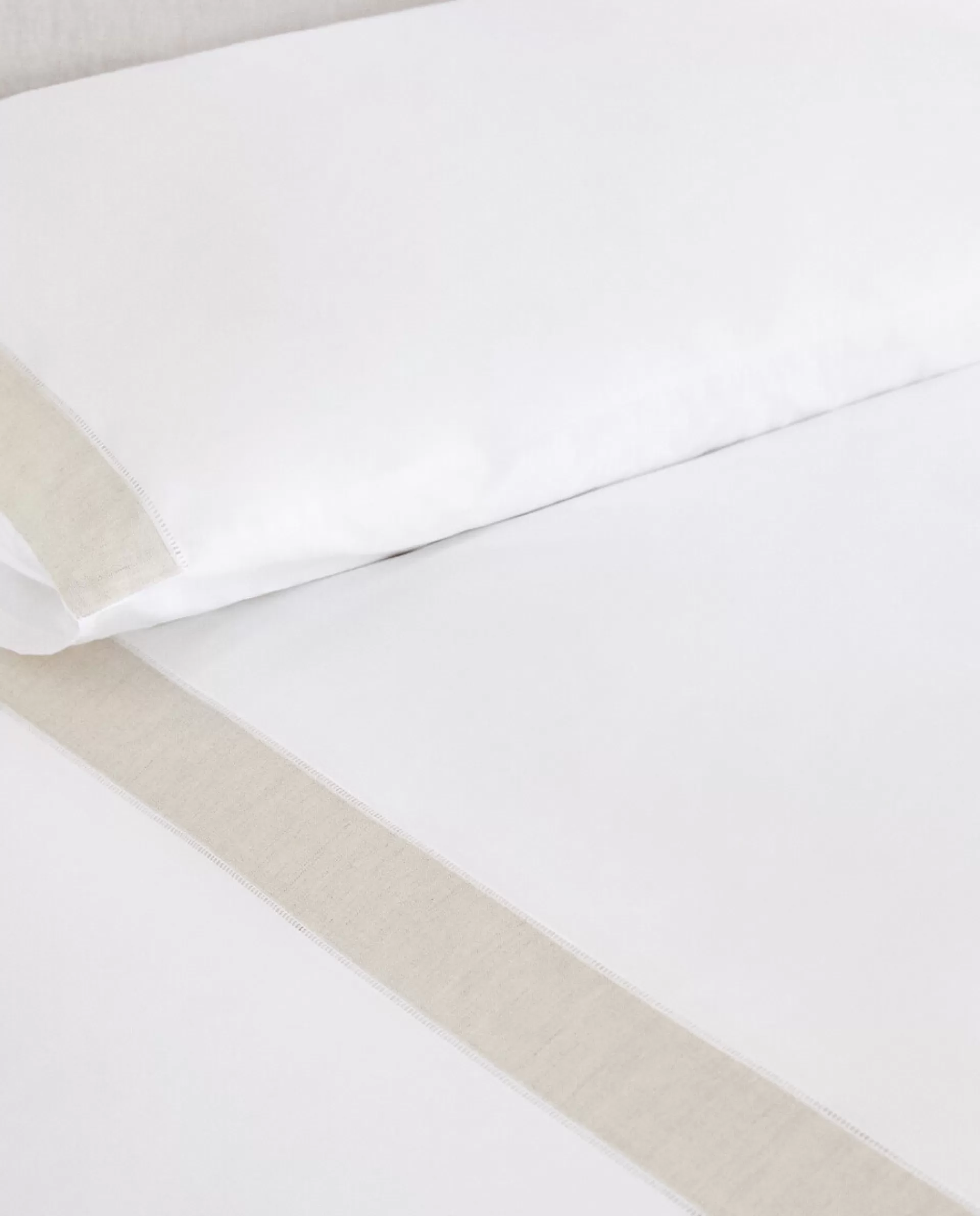 ZARA Home Duvet Cover With Border White Sale