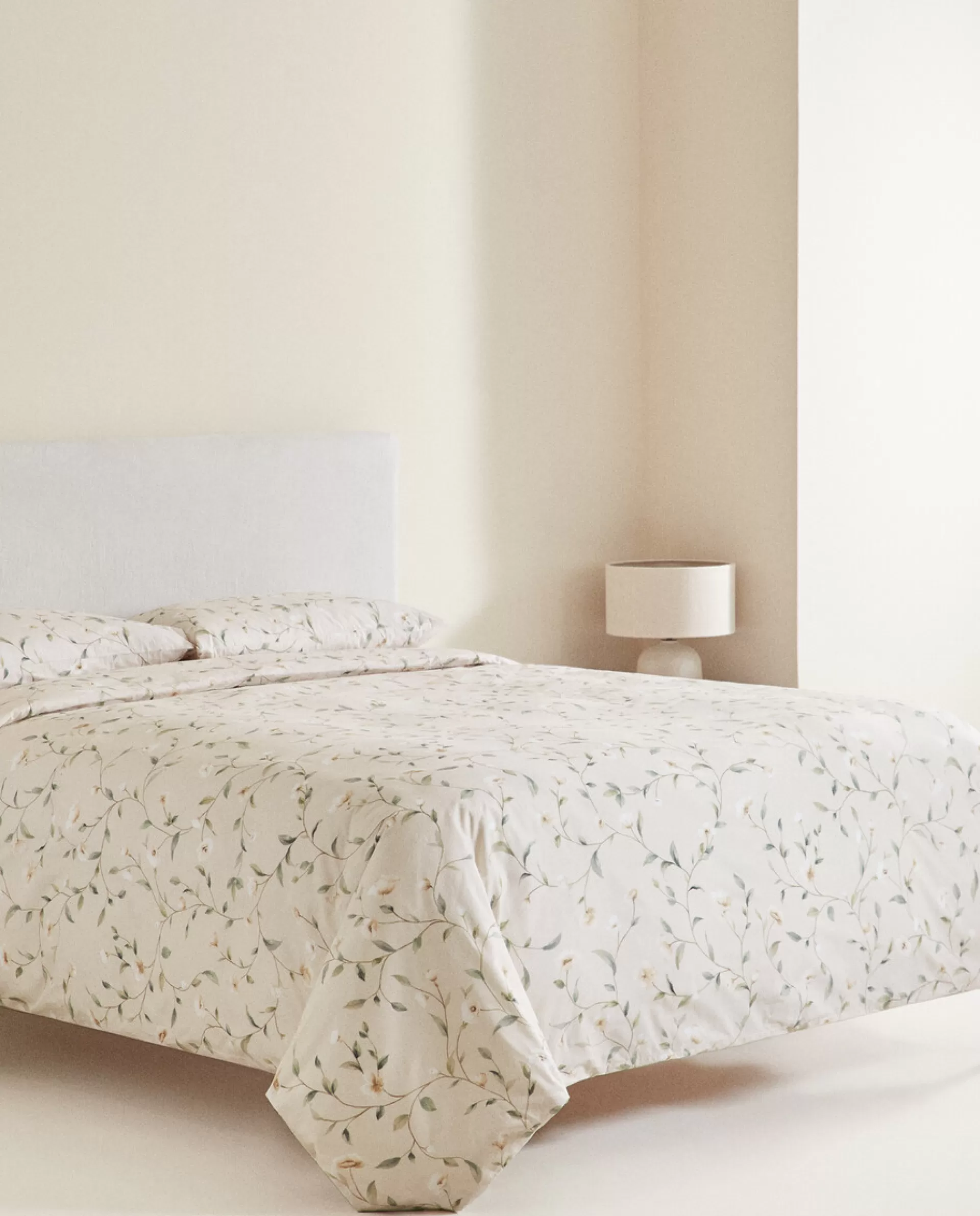ZARA Home Duvet Cover With Roses Beige Sale