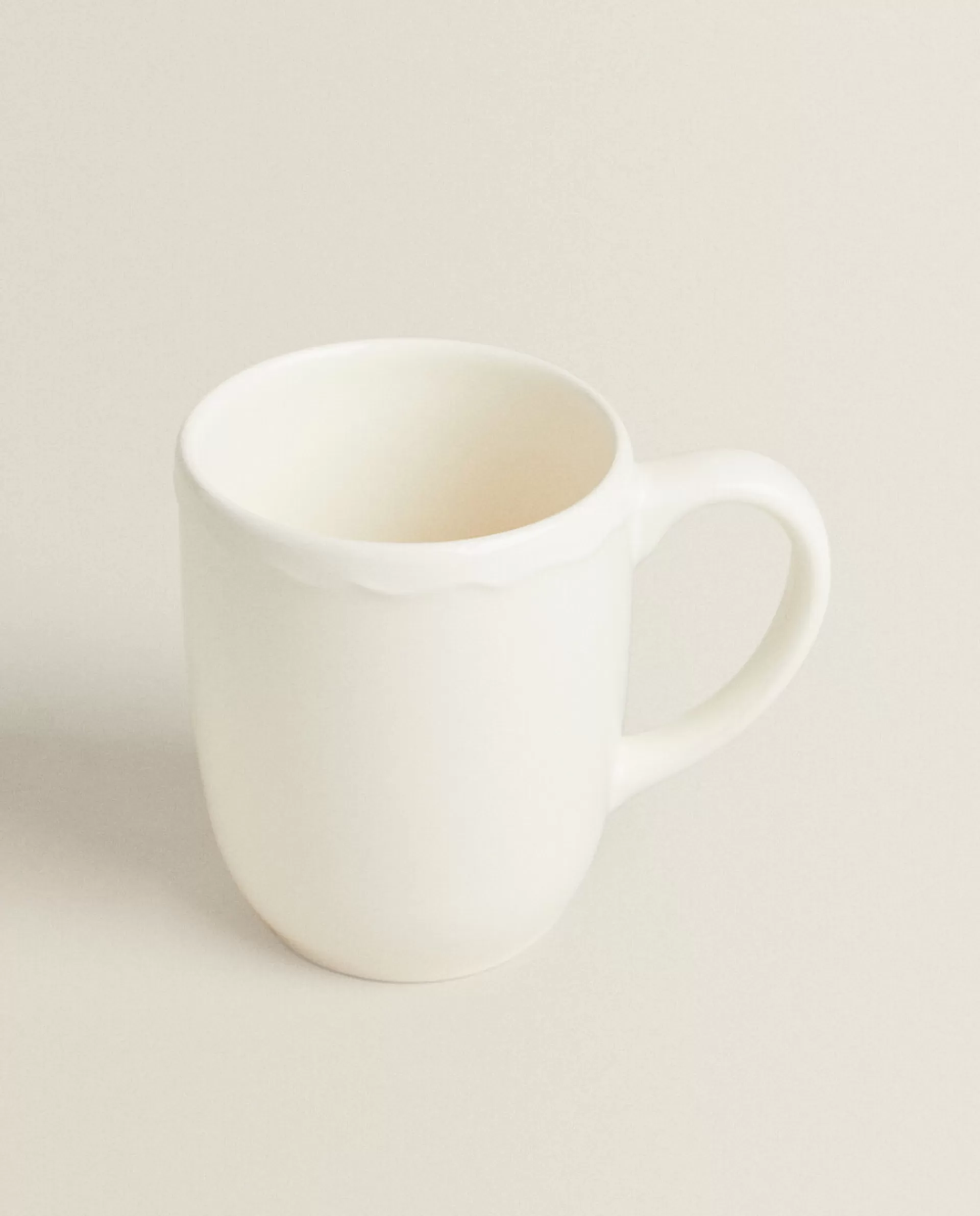 ZARA Home Earthenware Mug With A Raised-Design Edge Cream Best Sale