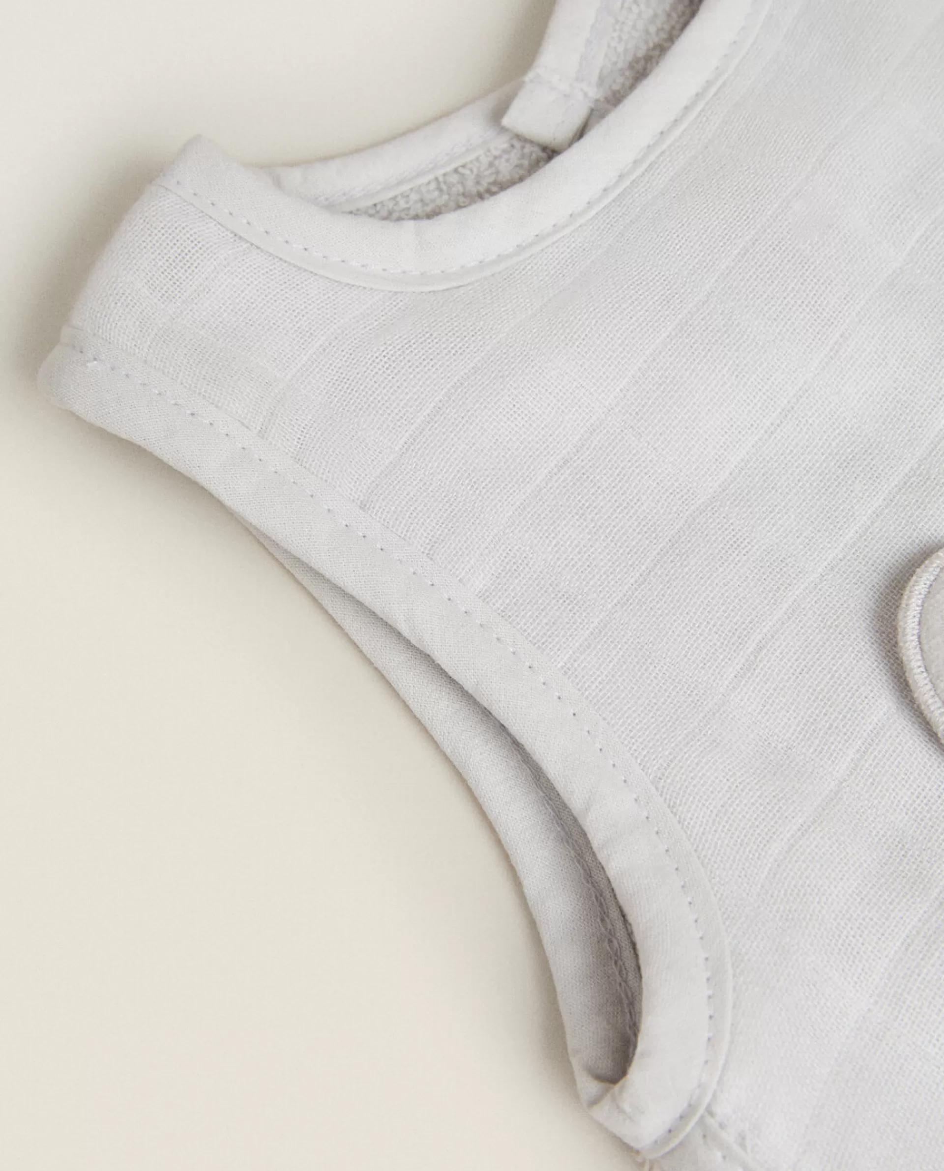 ZARA Home Elephant Cotton Terrycloth Bib Grey Best