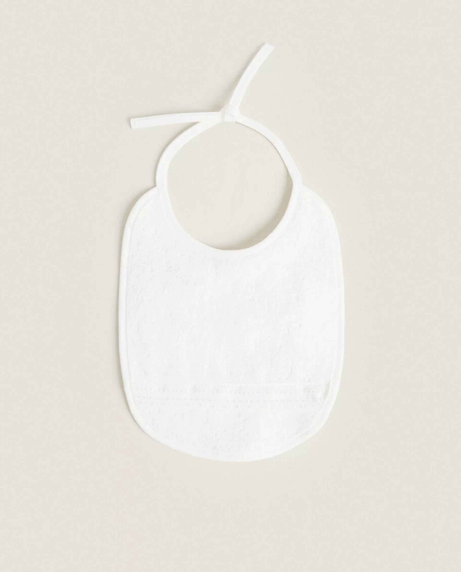 ZARA Home Embroidered Bib White Flash Sale