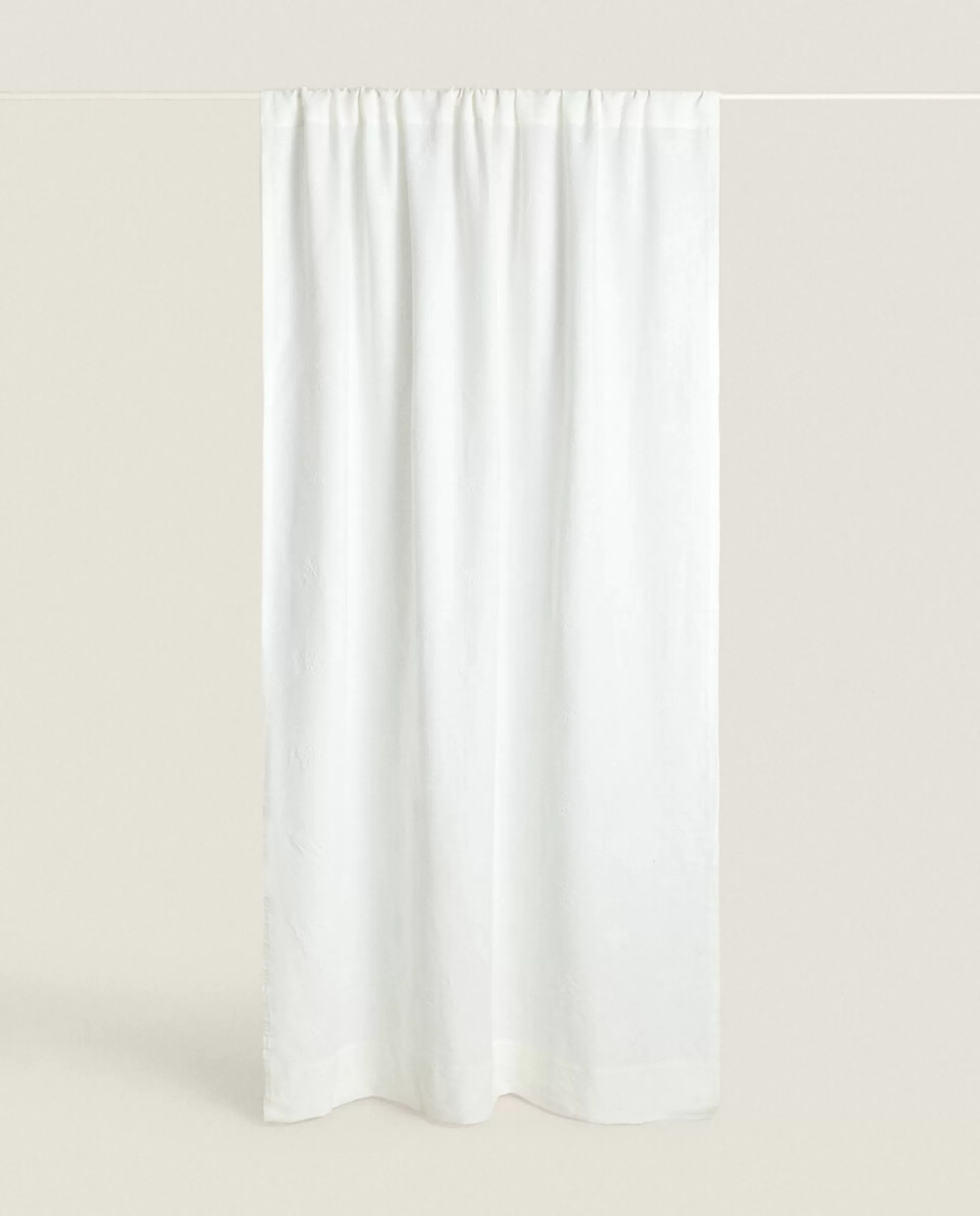 ZARA Home Embroidered Curtain Cream Shop
