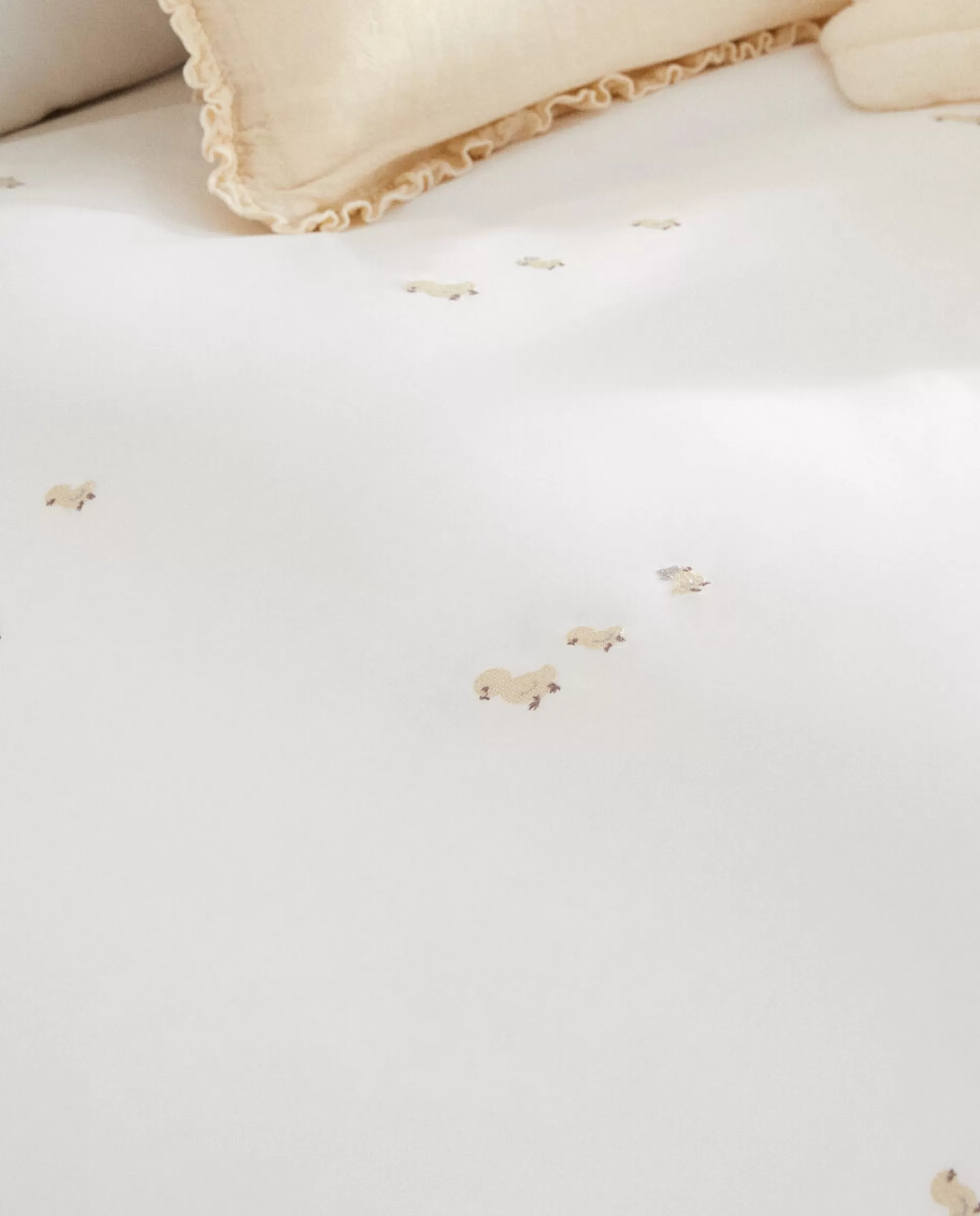 ZARA Home Embroidered Duvet Cover Yellow Outlet