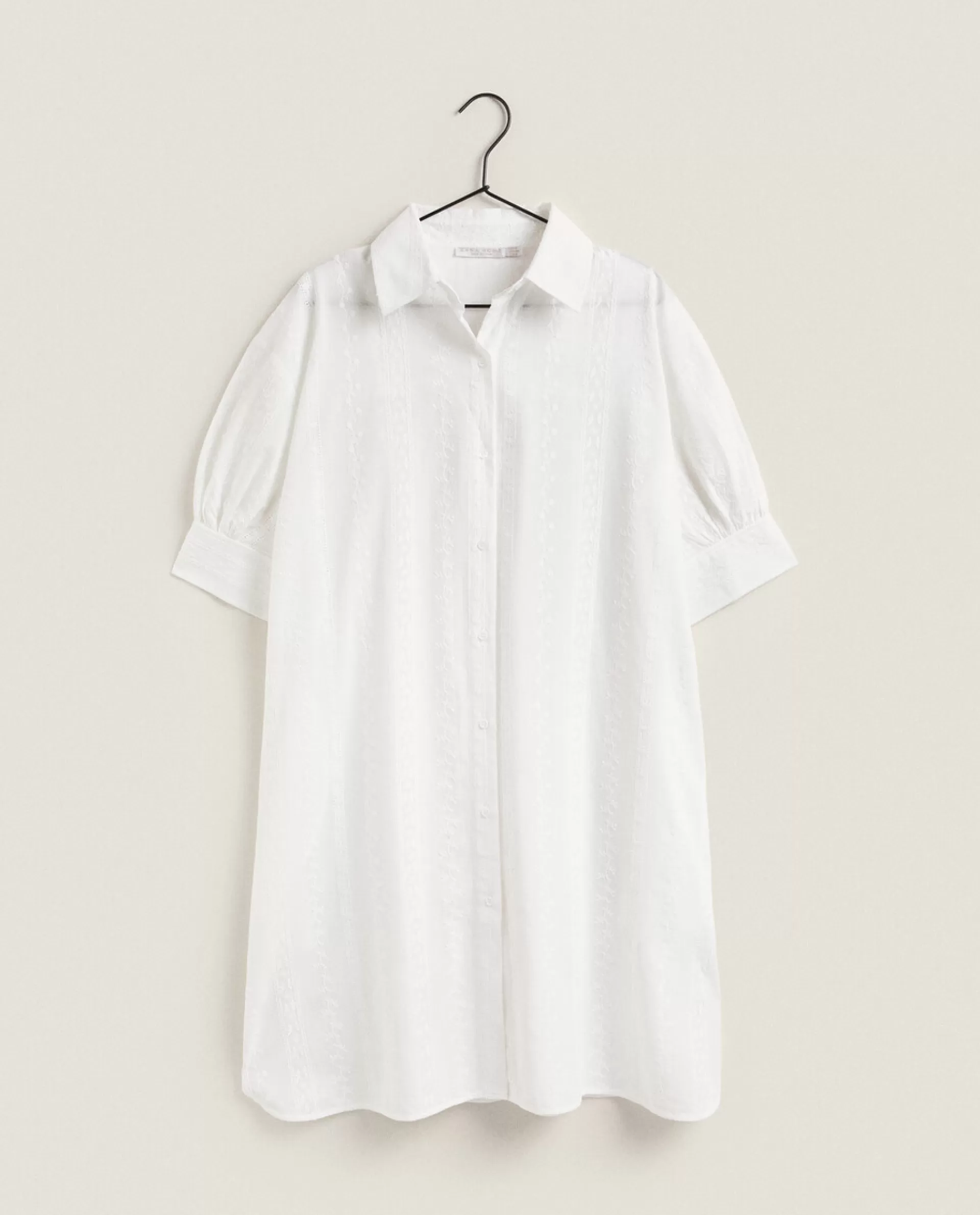ZARA Home Embroidered Nightgown White Outlet