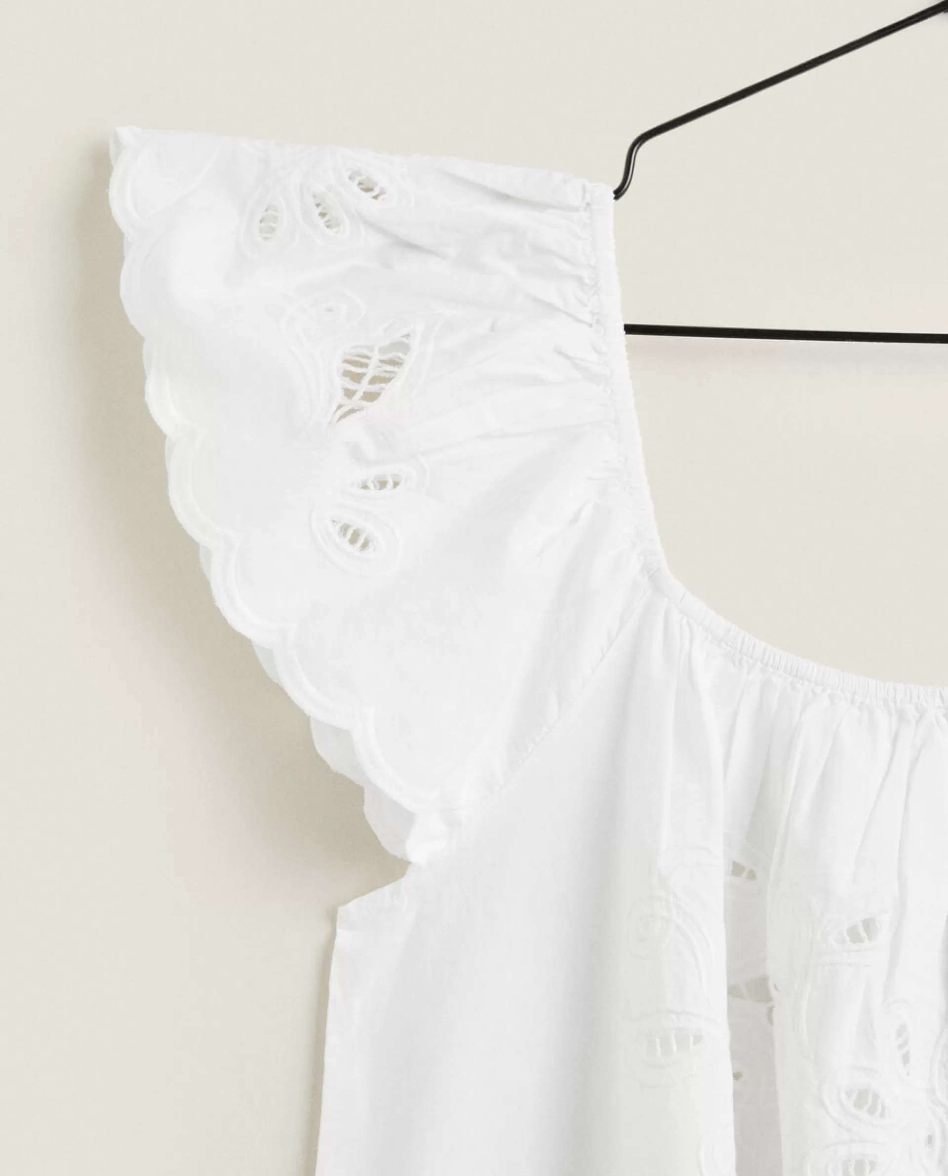 ZARA Home Embroidered Nightgown White Outlet