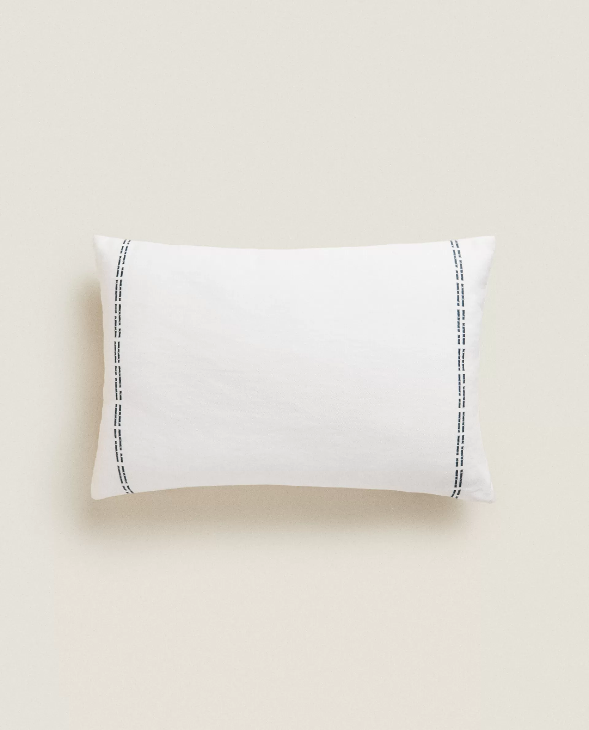 ZARA Home Embroidered Throw Pillow Cover White Sale