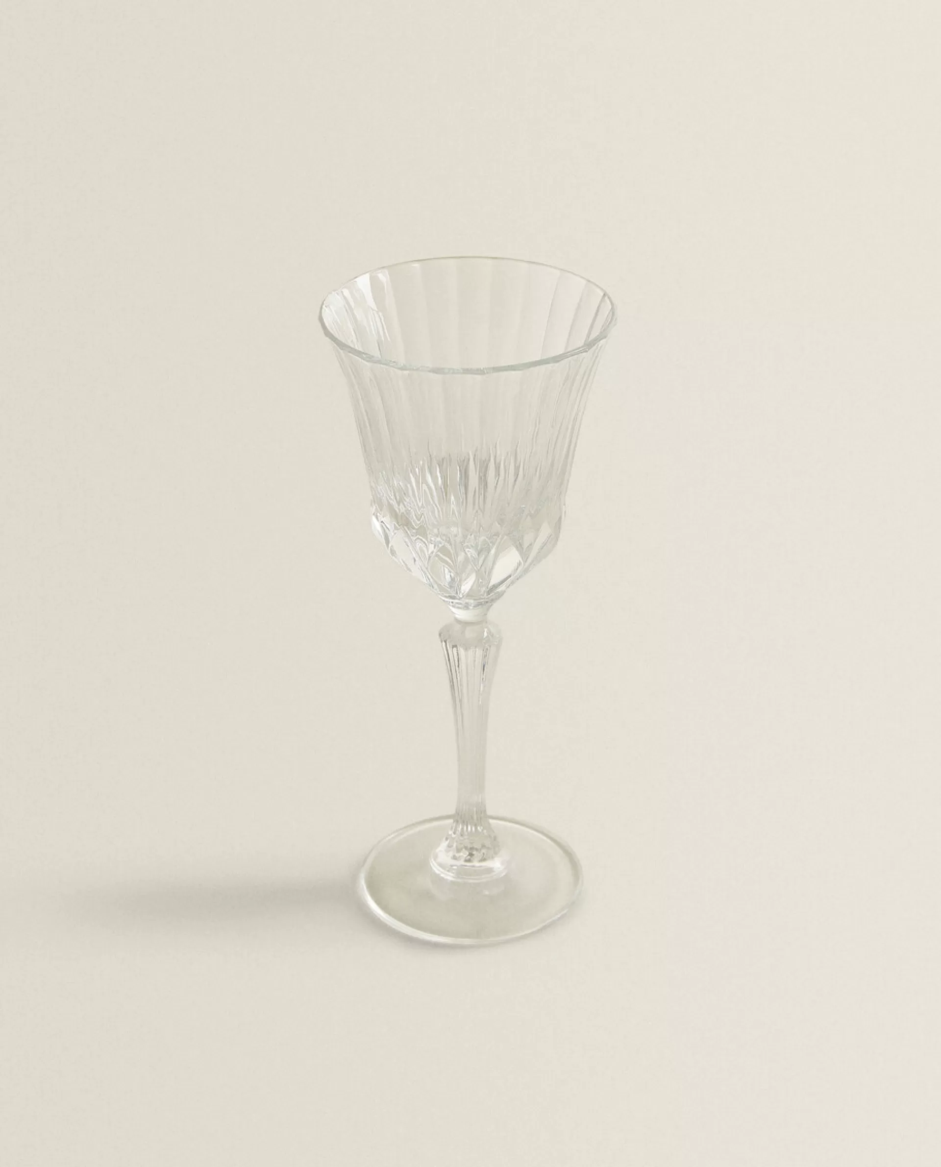 ZARA Home Engraved Crystalline Water Glass Transparent Hot