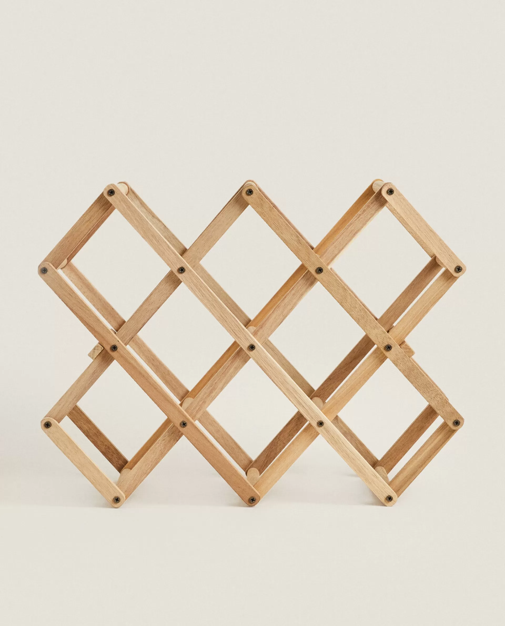 ZARA Home Extendible Wooden Bottle Stand Natural Colour Cheap