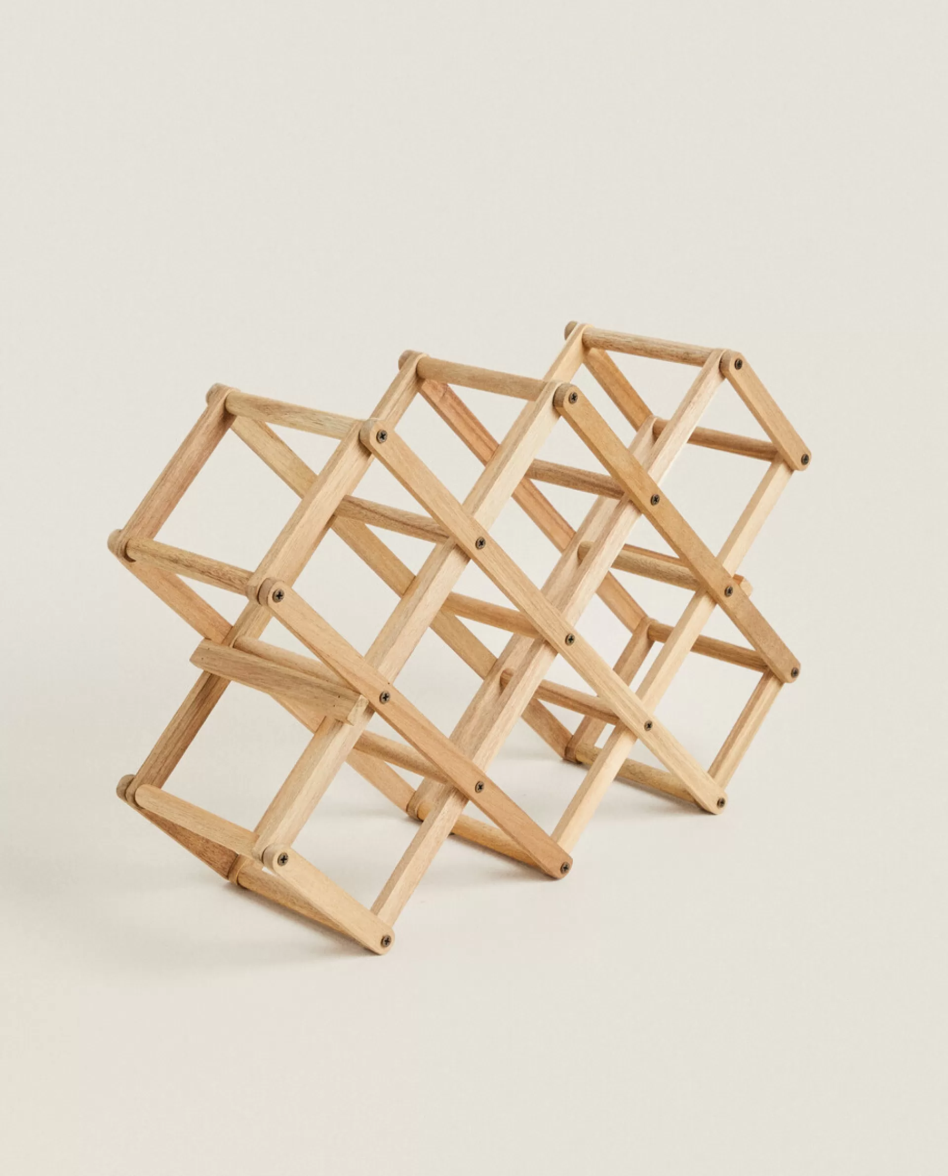 ZARA Home Extendible Wooden Bottle Stand Natural Colour Cheap